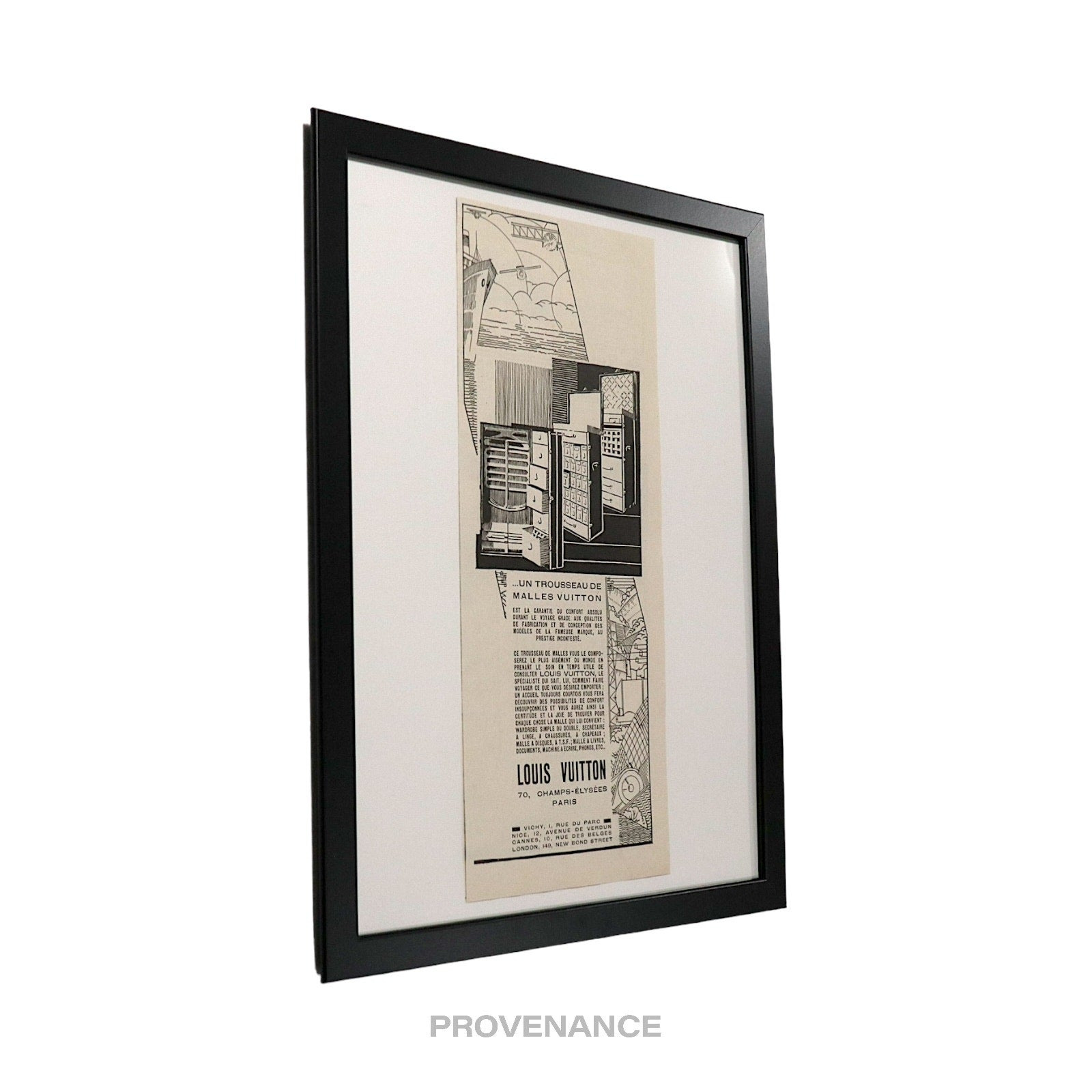 Louis Vuitton Antique Vintage Newsprint Ad - Travel Trunk - 2