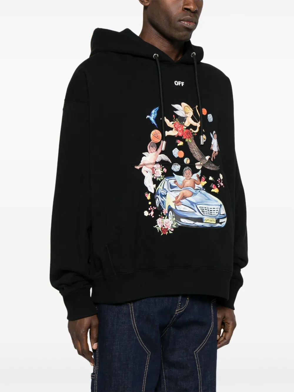 OFF WHITE - Men Fresco Car Skate Hoodie - 2