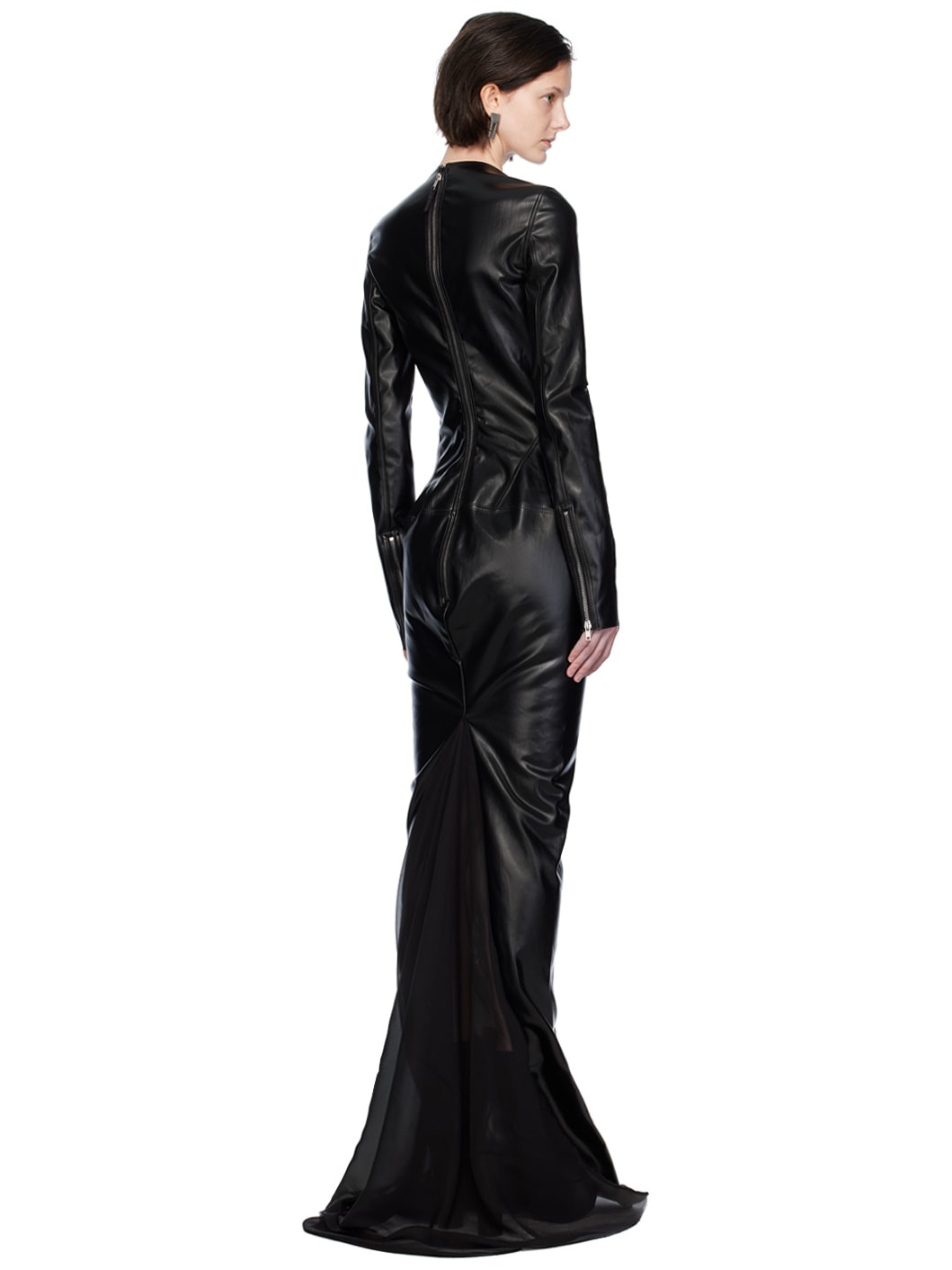 Black Al Column Denim Maxi Dress - 3