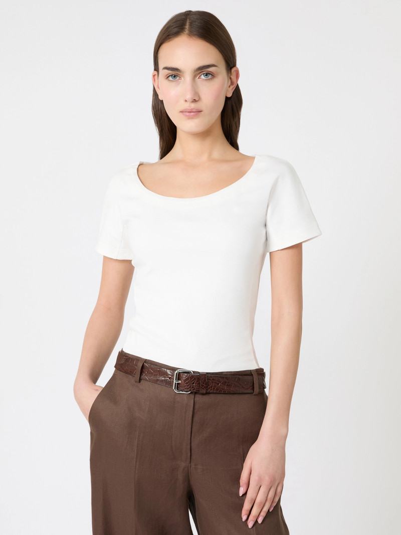 MULTIG Fitted jersey top - WHITE 5