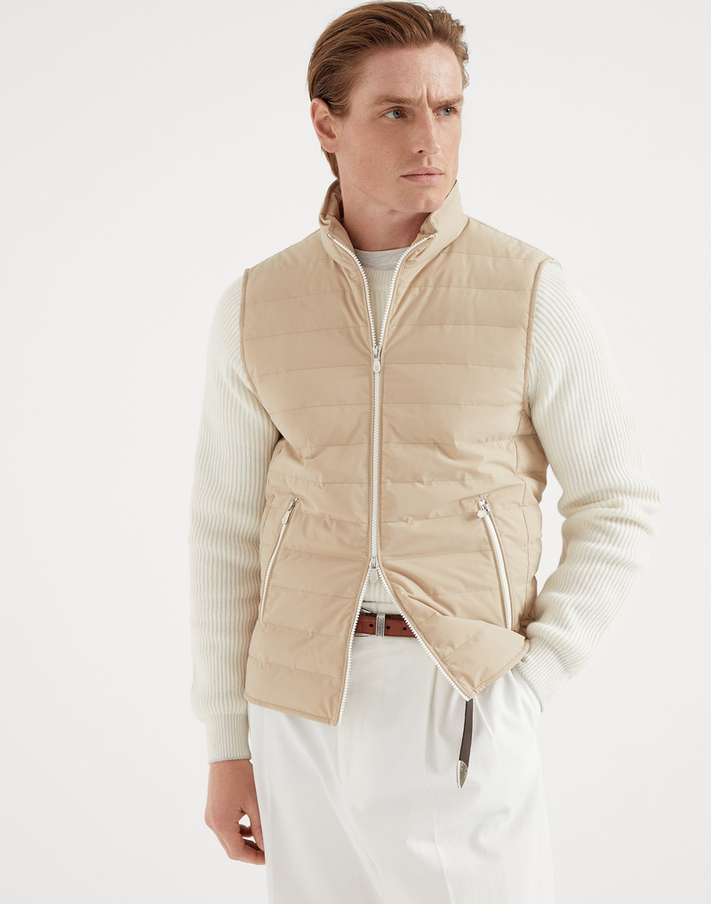 Bonded taffeta lightweight down vest 1