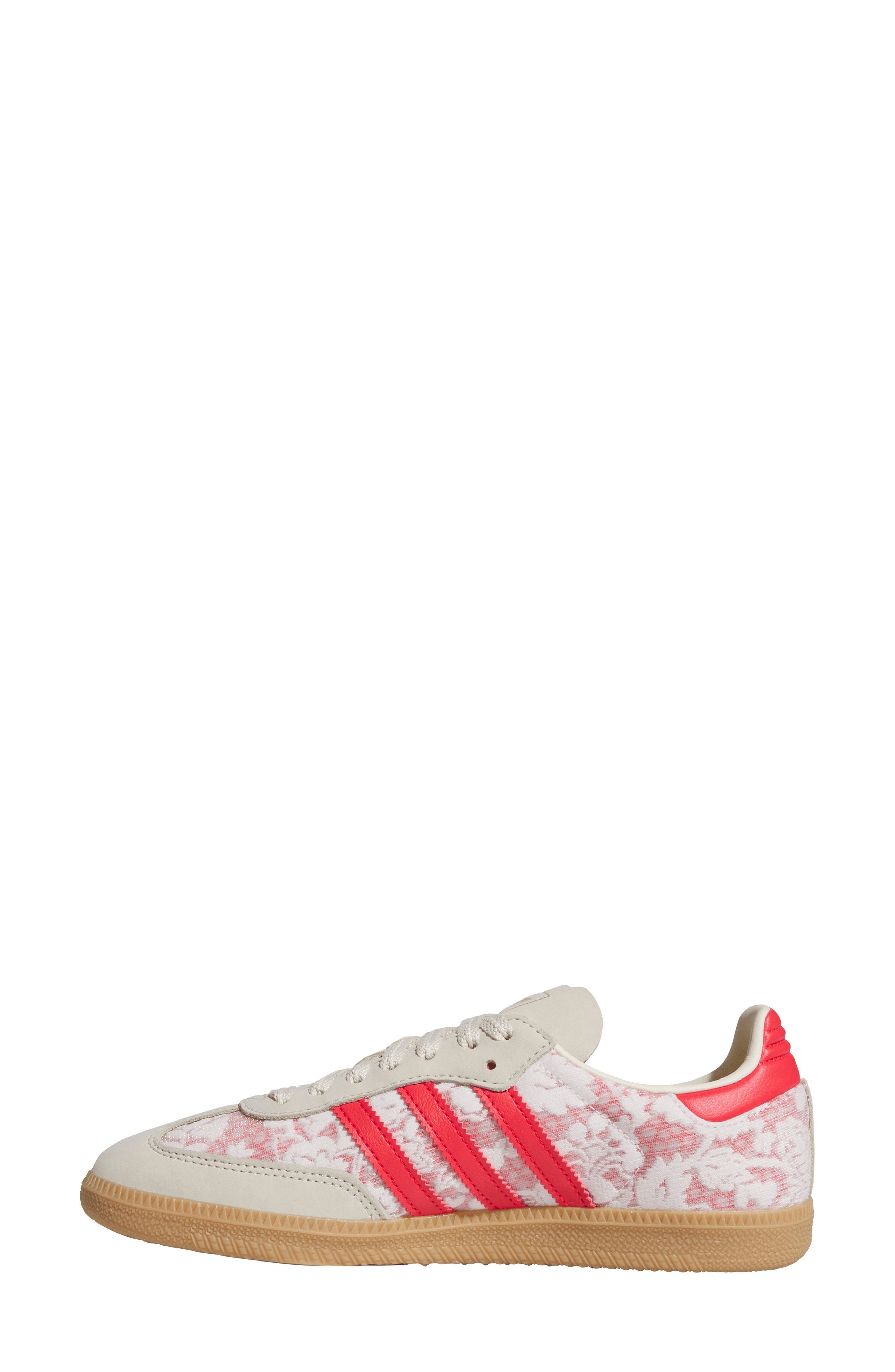 adidas x Liberty London Samba Sneaker in White/Cream White/scarlet at Nordstrom - 6