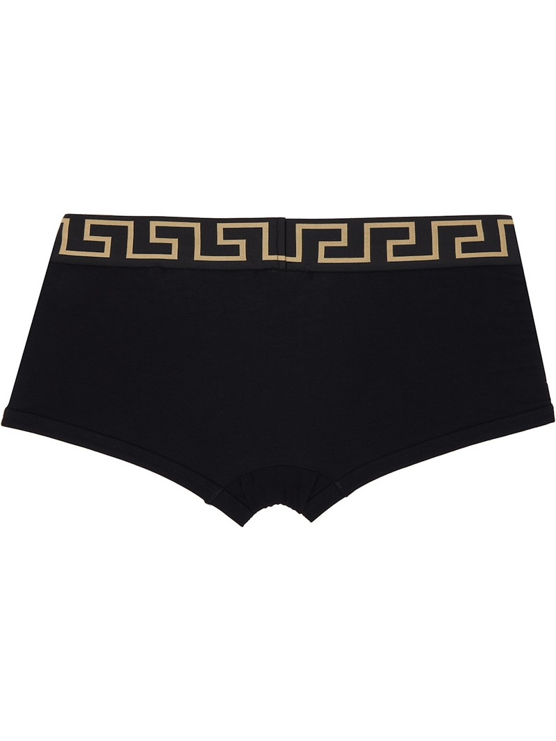 VERSACE Black Greca Border Boxer Briefs outlook