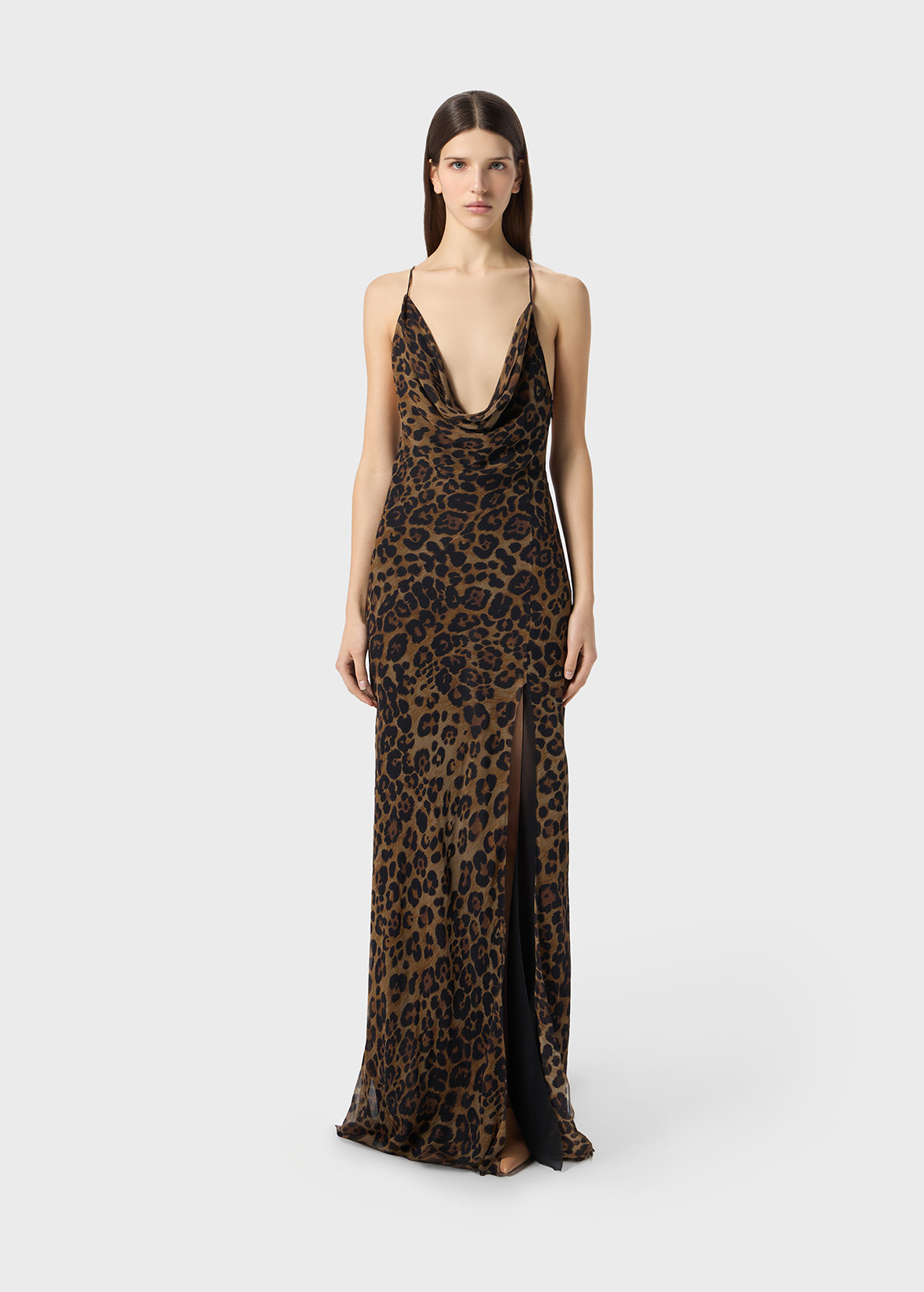 LONG DRESS IN PRINTED CREPONNE - 3
