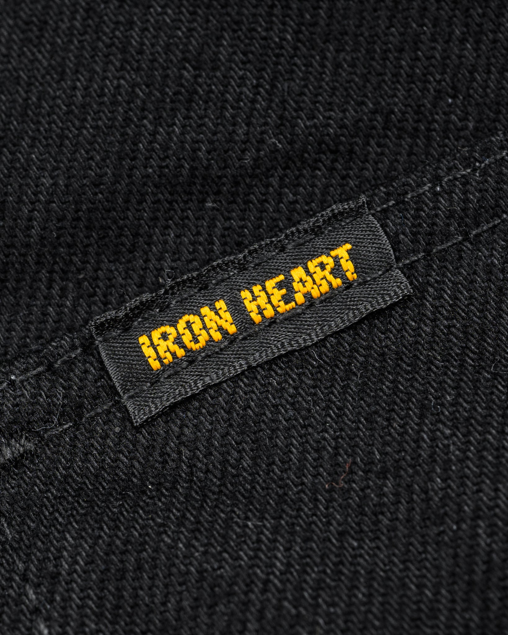 IHSH-295-BB 14oz Selvedge Denim Western Shirt - Black/Black - 14