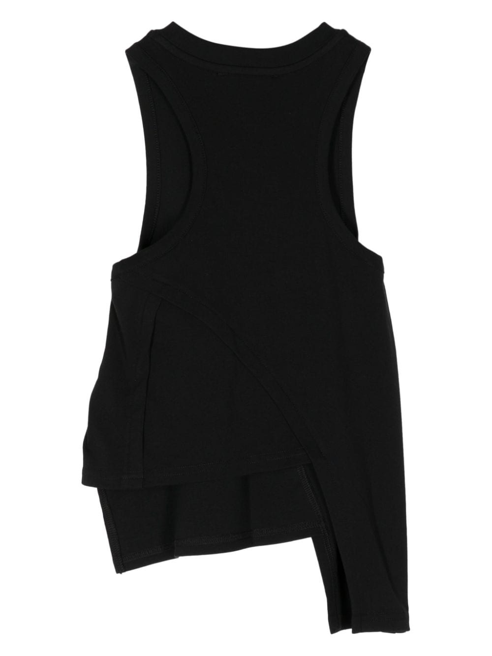 asymmetric jersey tank top - 2