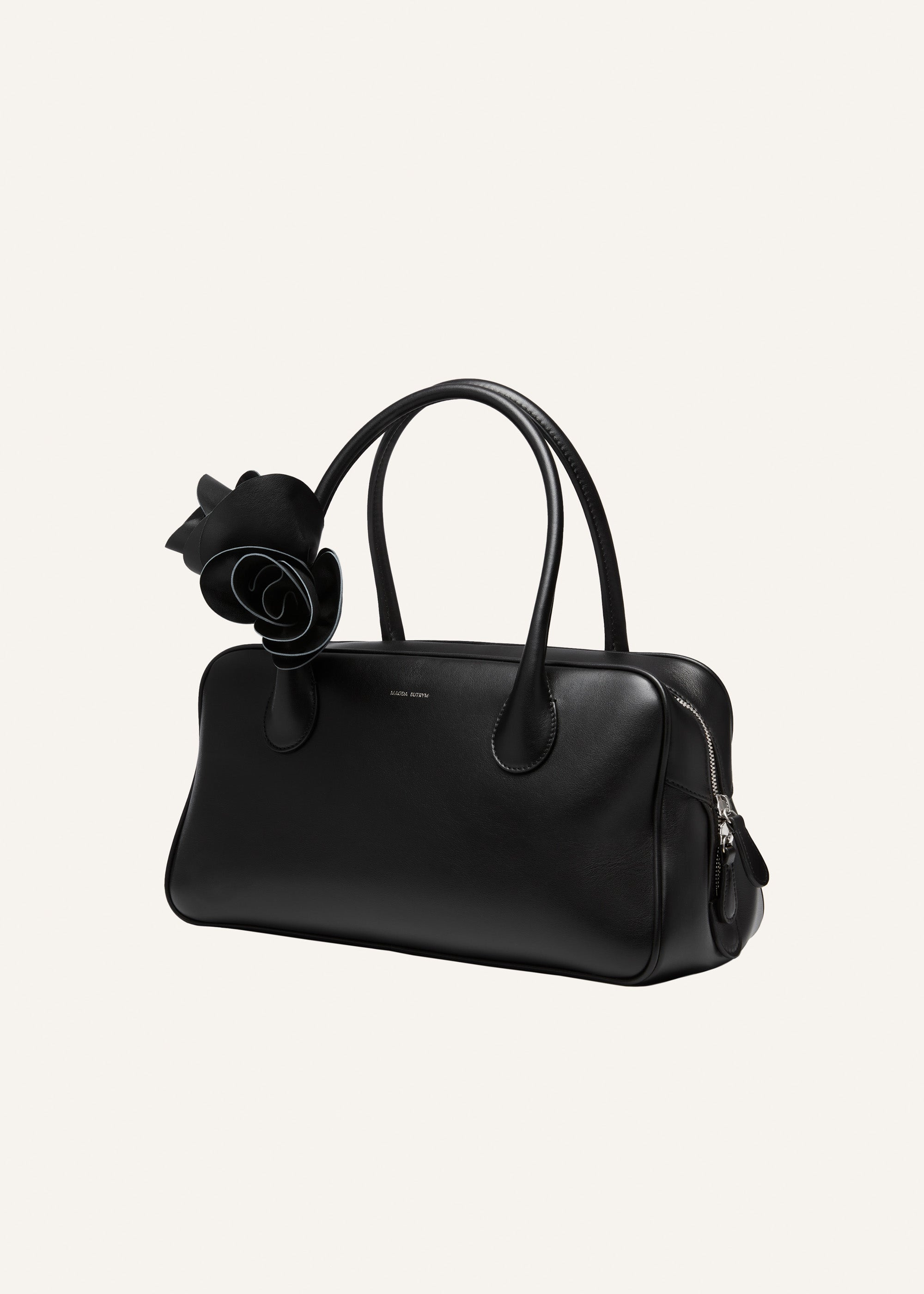Brigitte bag in black leather and silver - 2