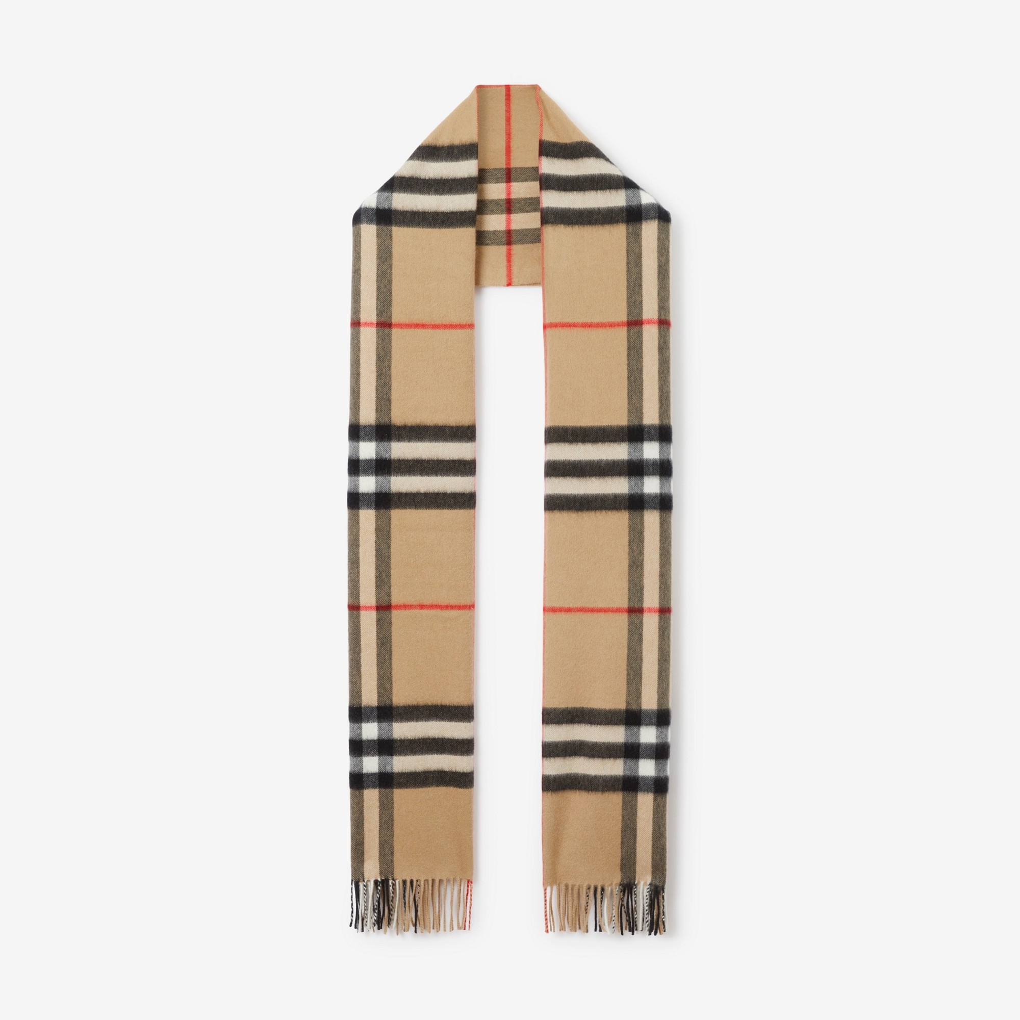 Exaggerated Check Cashmere Scarf - 1