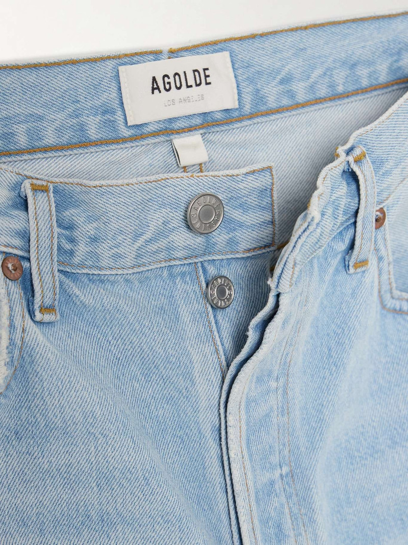 '90년대 중반 직사 청바지 빛 denim 5
