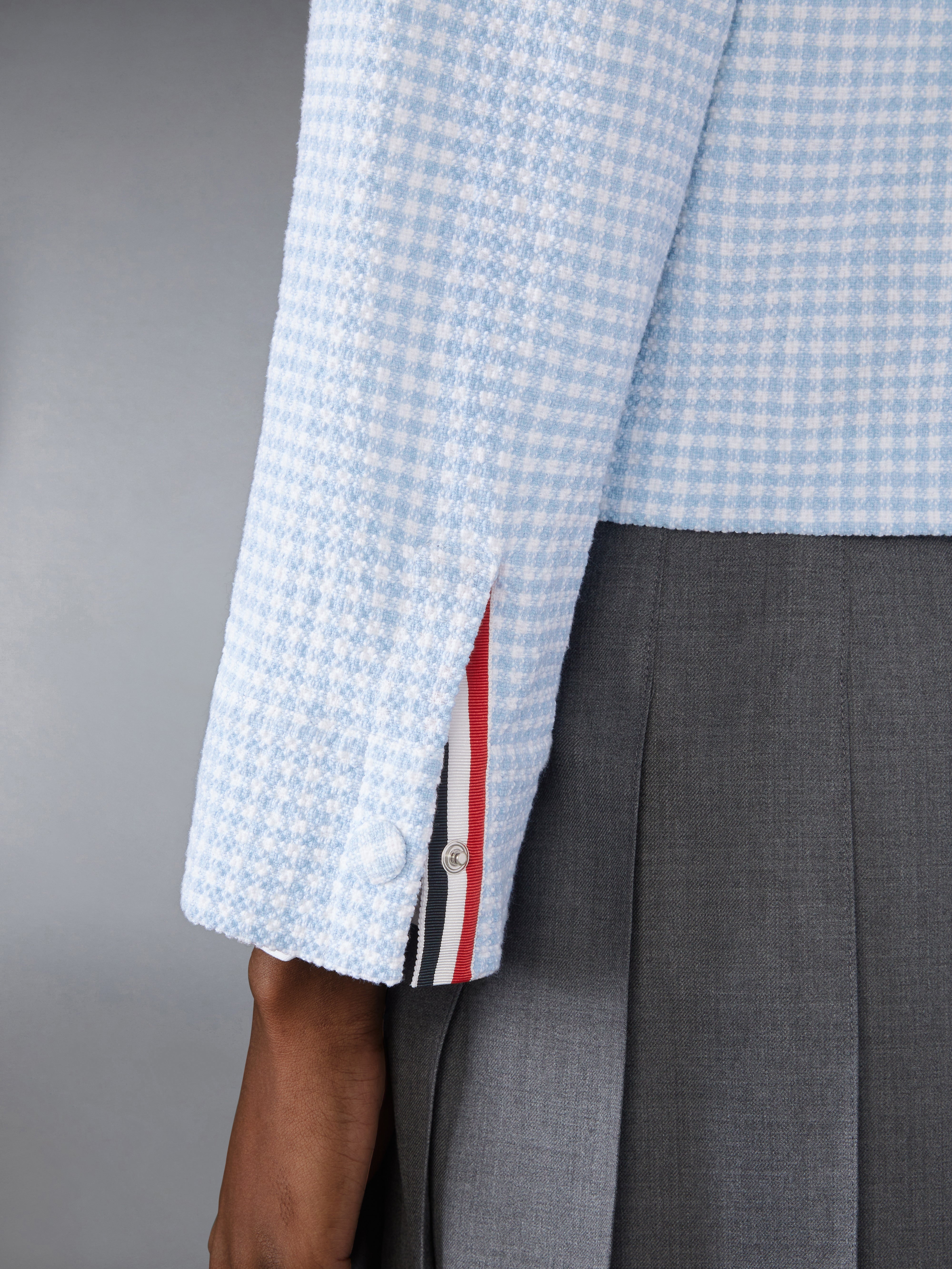 GINGHAM COTTON TWEED JACKET - 5