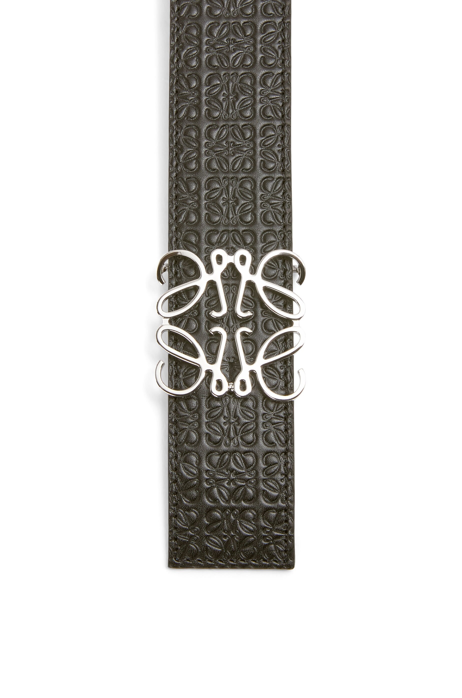 Anagram belt in embossed silk calfskin and smooth calfskin - 2