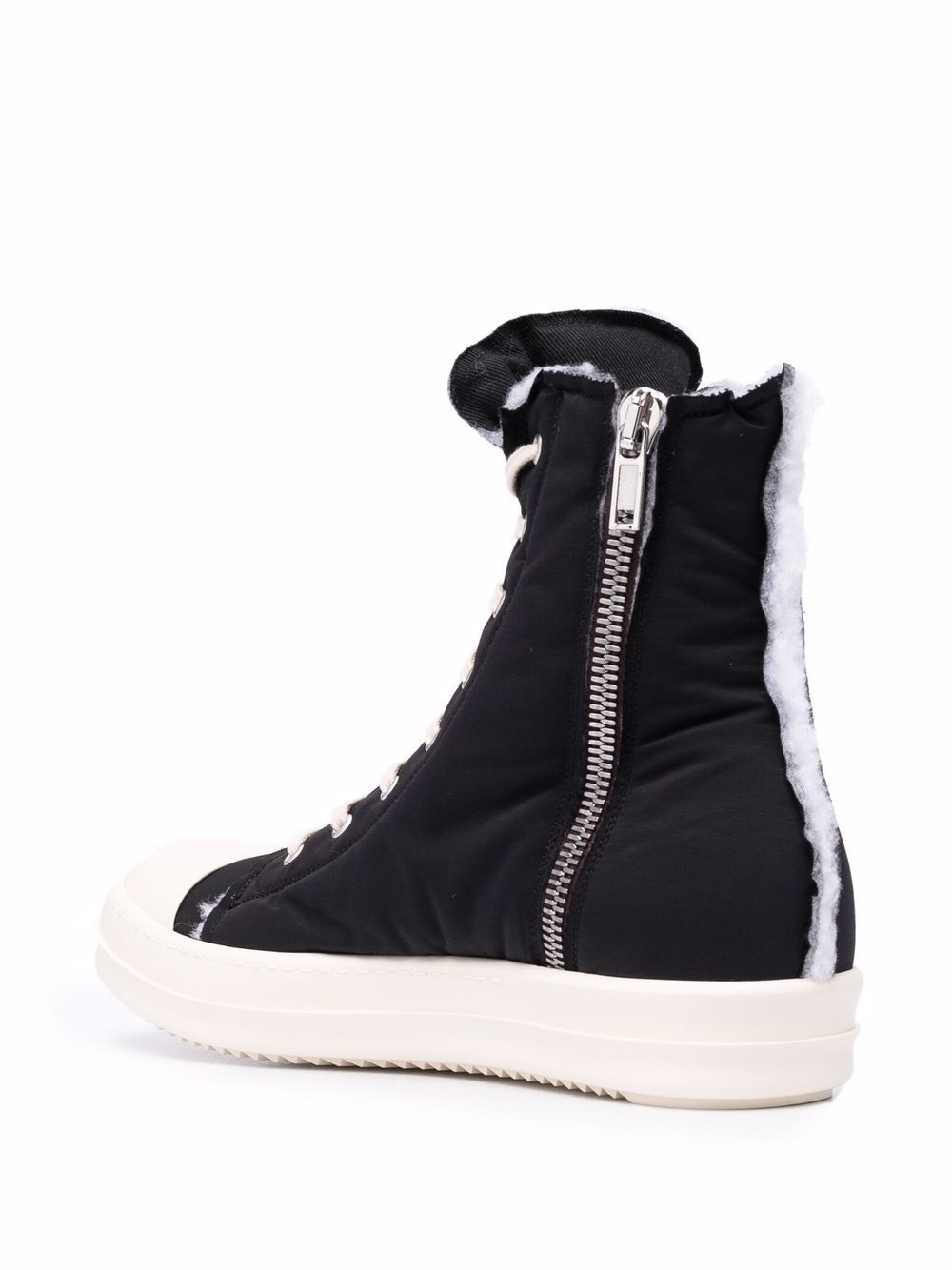 high-top canvas sneakers - 3