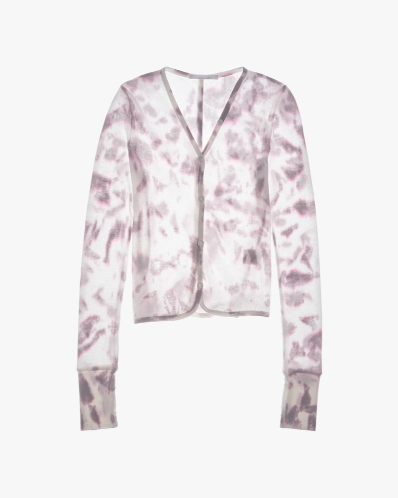 RIBBED CLOUD-DYED CARDIGAN 1
