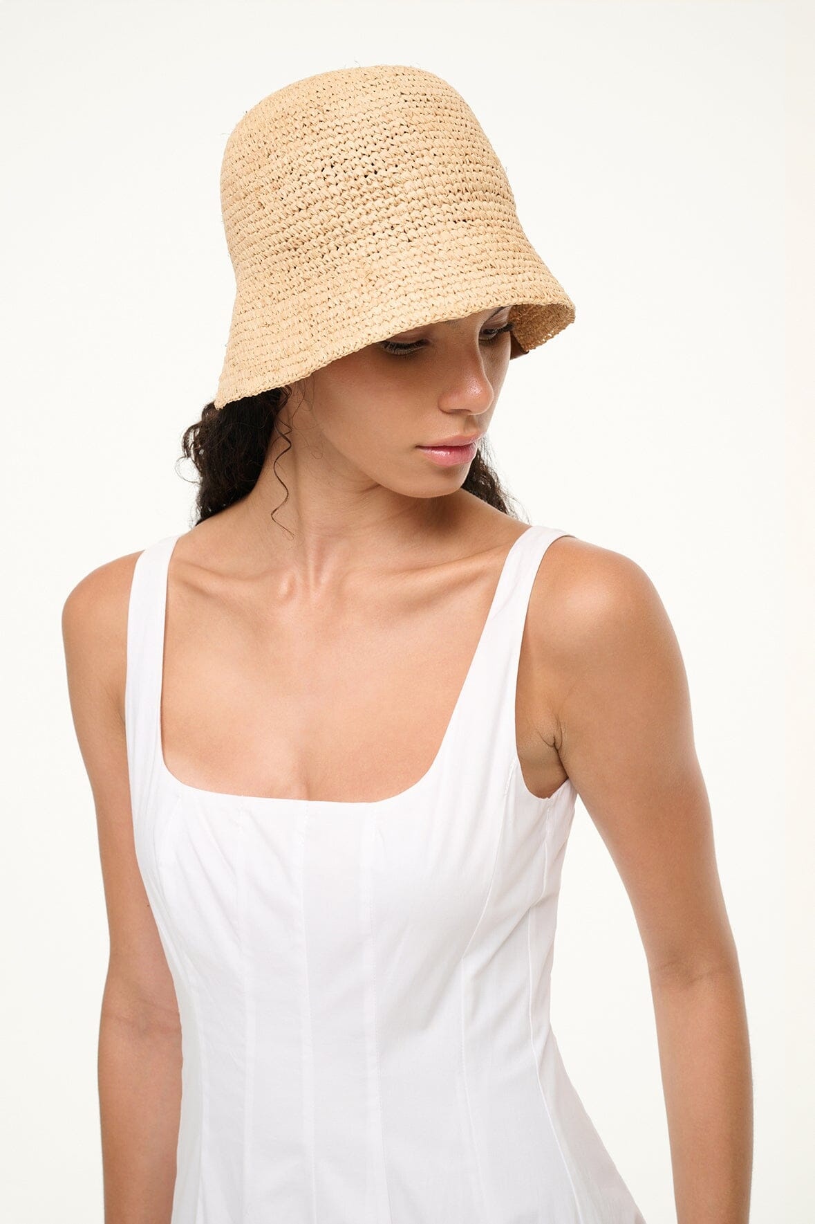 STAUD ST. REGIS MEYERS CROCHET HAT NATURAL TAN - 5