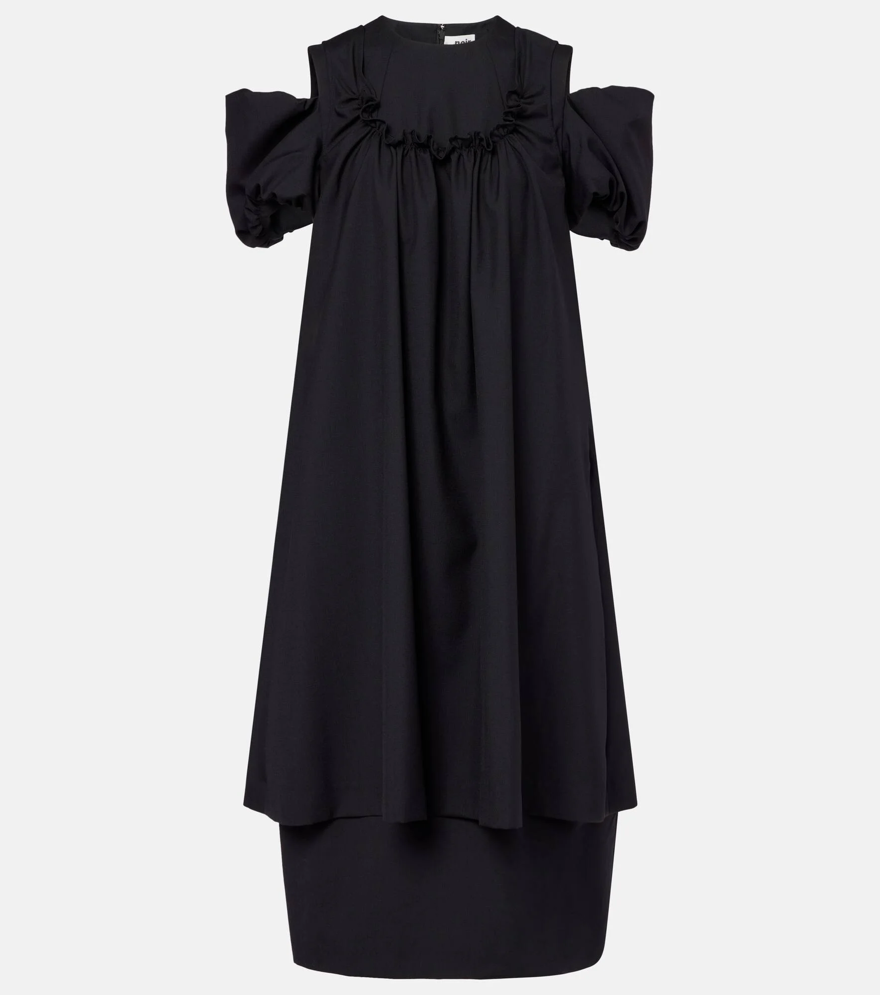 Cutout wool midi dress - 1