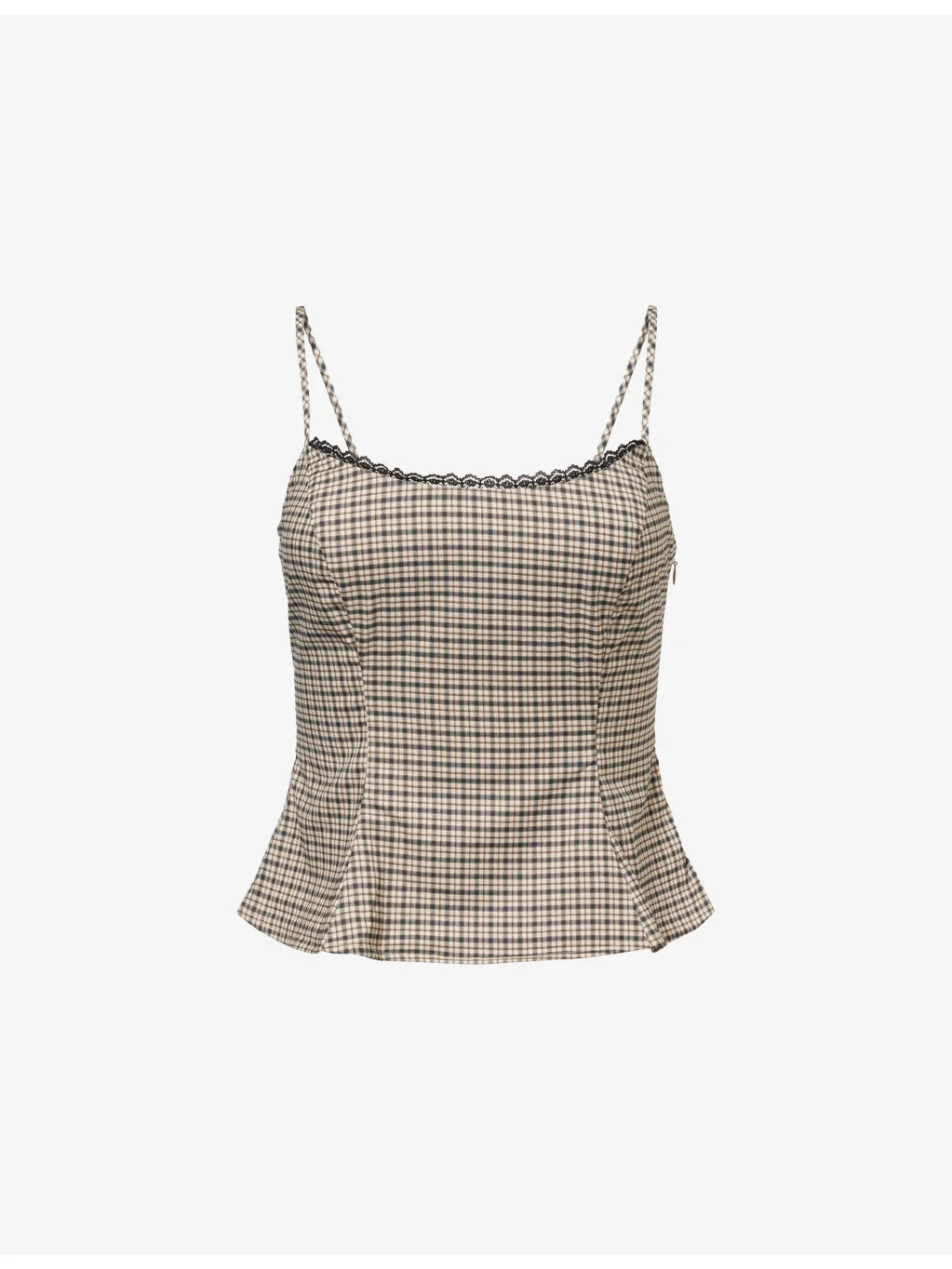 Genevieve Check-Print Woven Top - 1