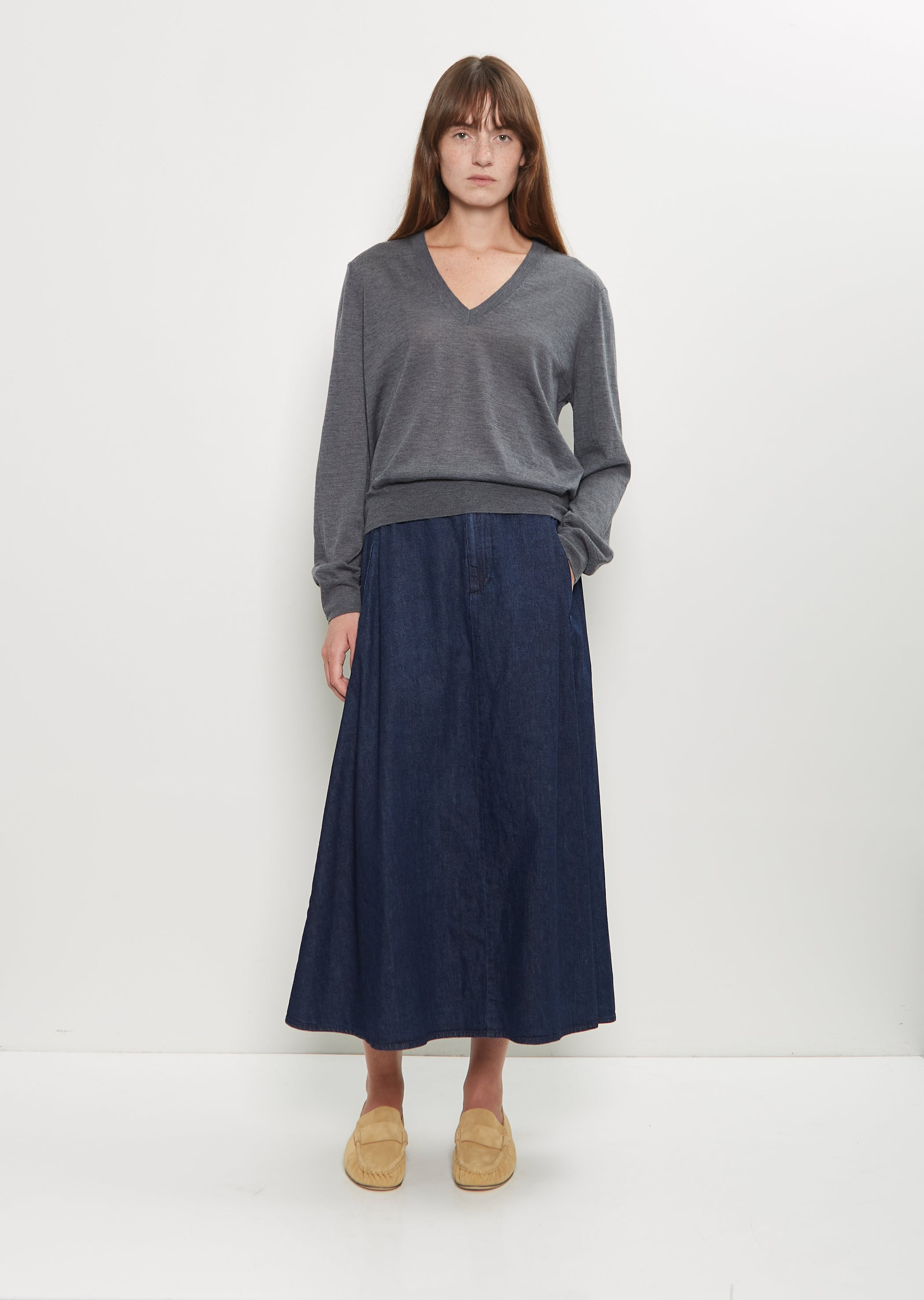 Julio Lightweight Cashmere Sweater — Anthracite Melange - 4
