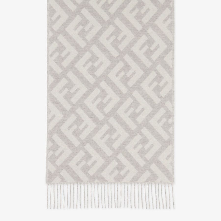 Pale gray cashmere scarf - 1