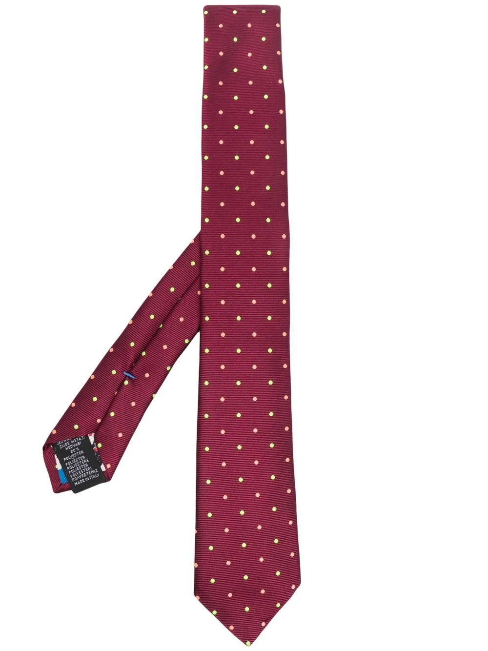 polka-dot embroidered tie - 1