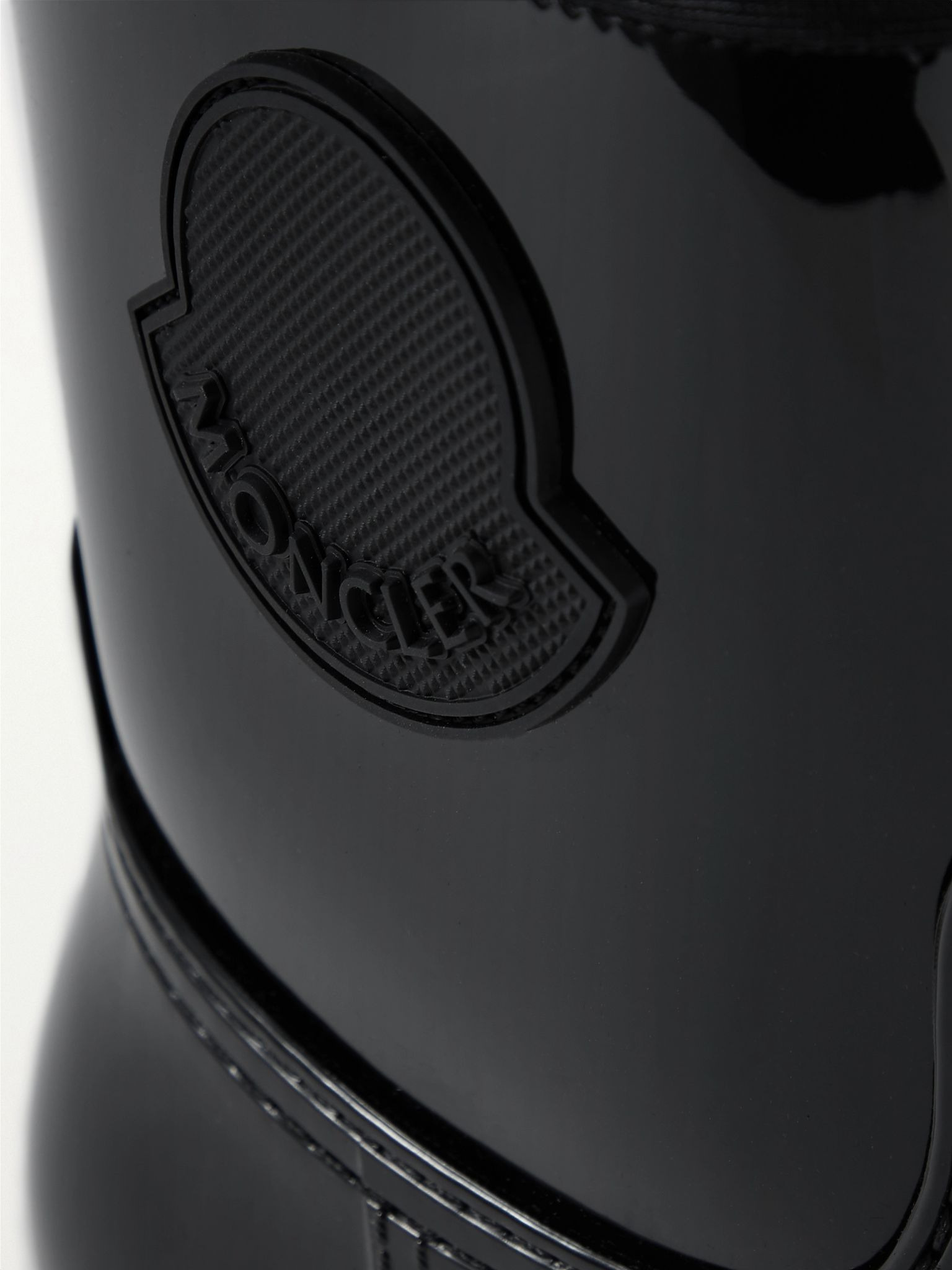 Ginette logo-appliquéd glossed-rubber rain boots Black - 4