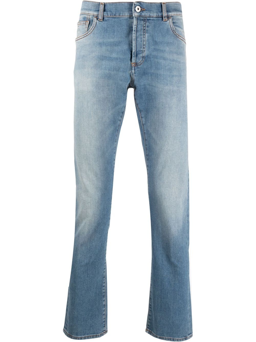 mid-rise straight-leg jeans - 1