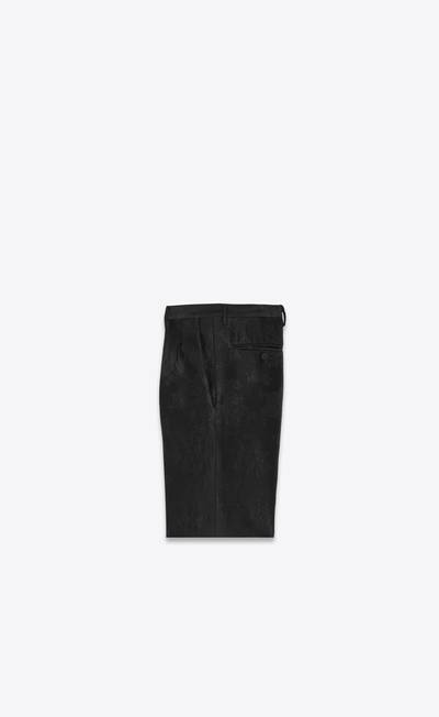 SAINT LAURENT high-rise shorts in jacquard silk and wool outlook