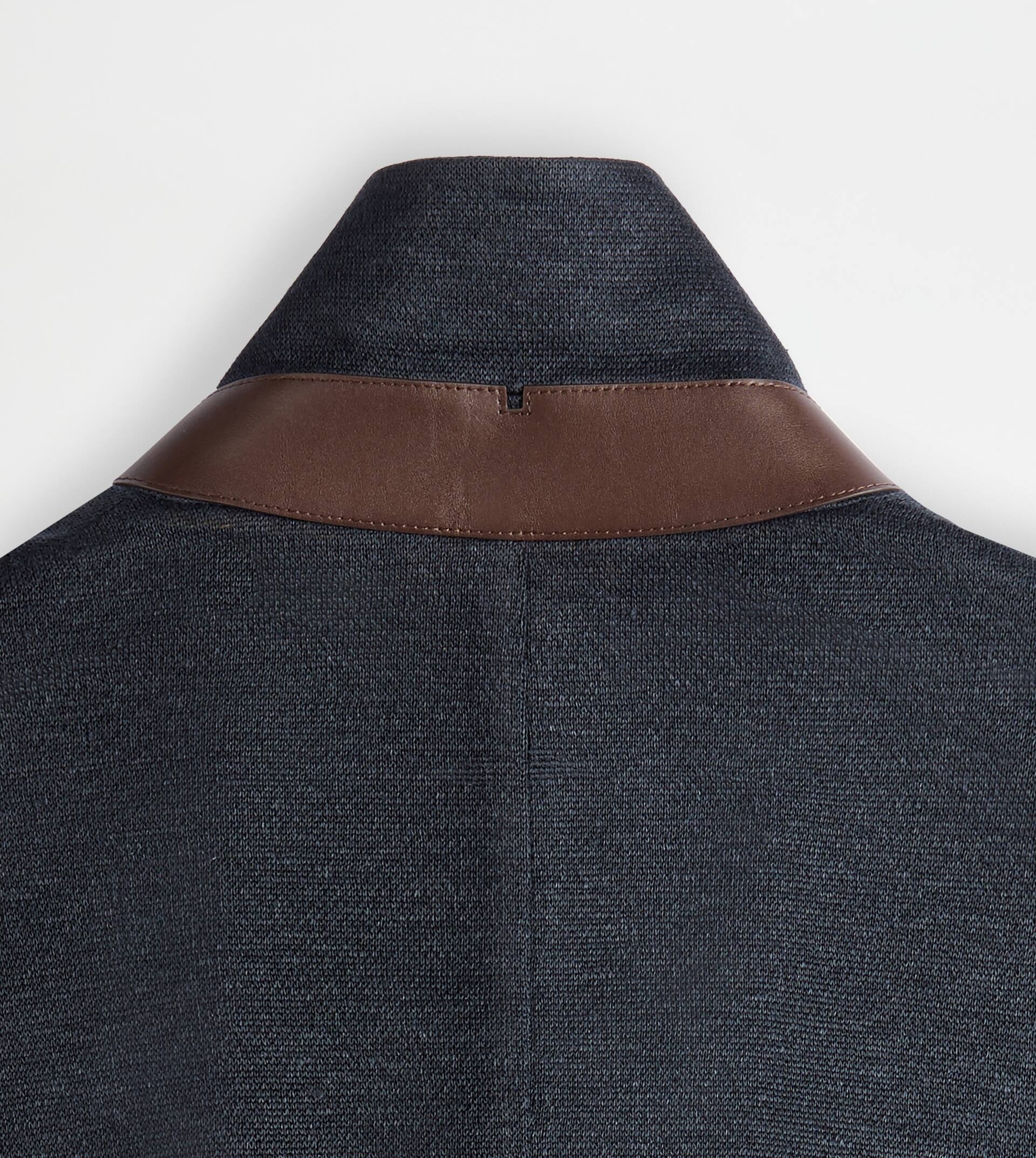 BLAZER IN LINEN - BLUE - 7