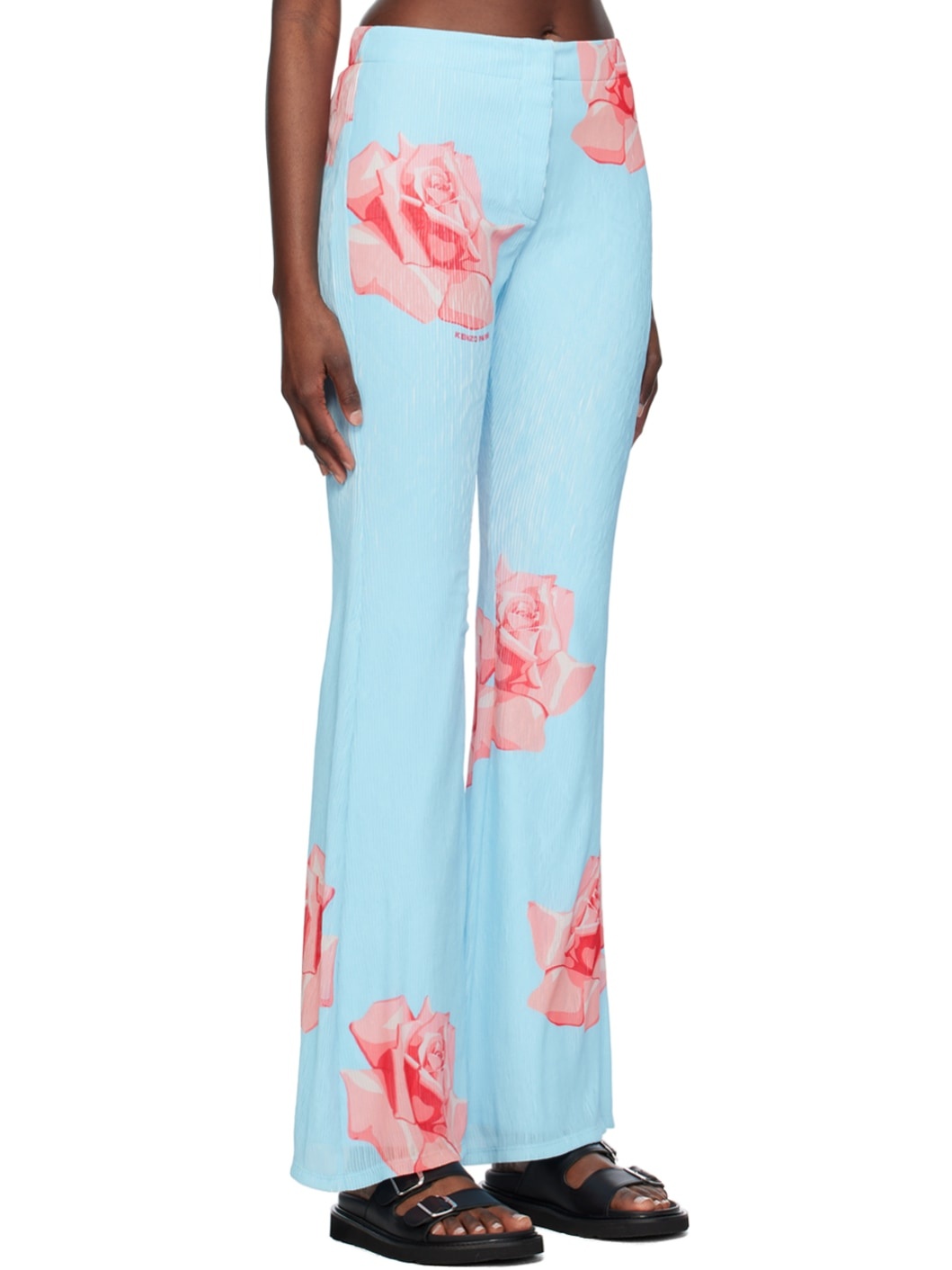 Blue Kenzo Paris Rose Trousers - 2