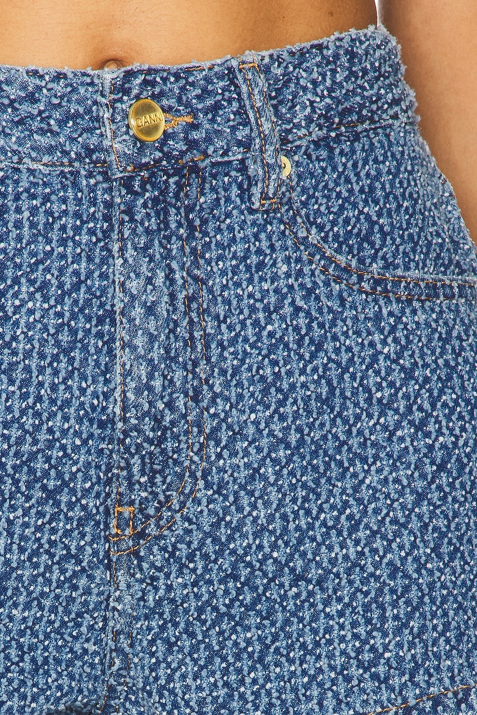 Fluffy Denim Shorts - 6