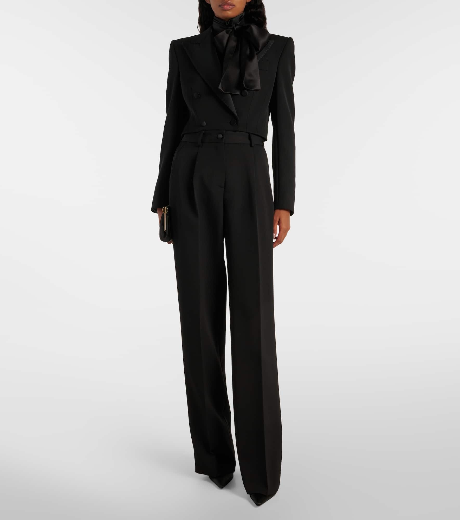 Wool and silk wide-leg pants - 2