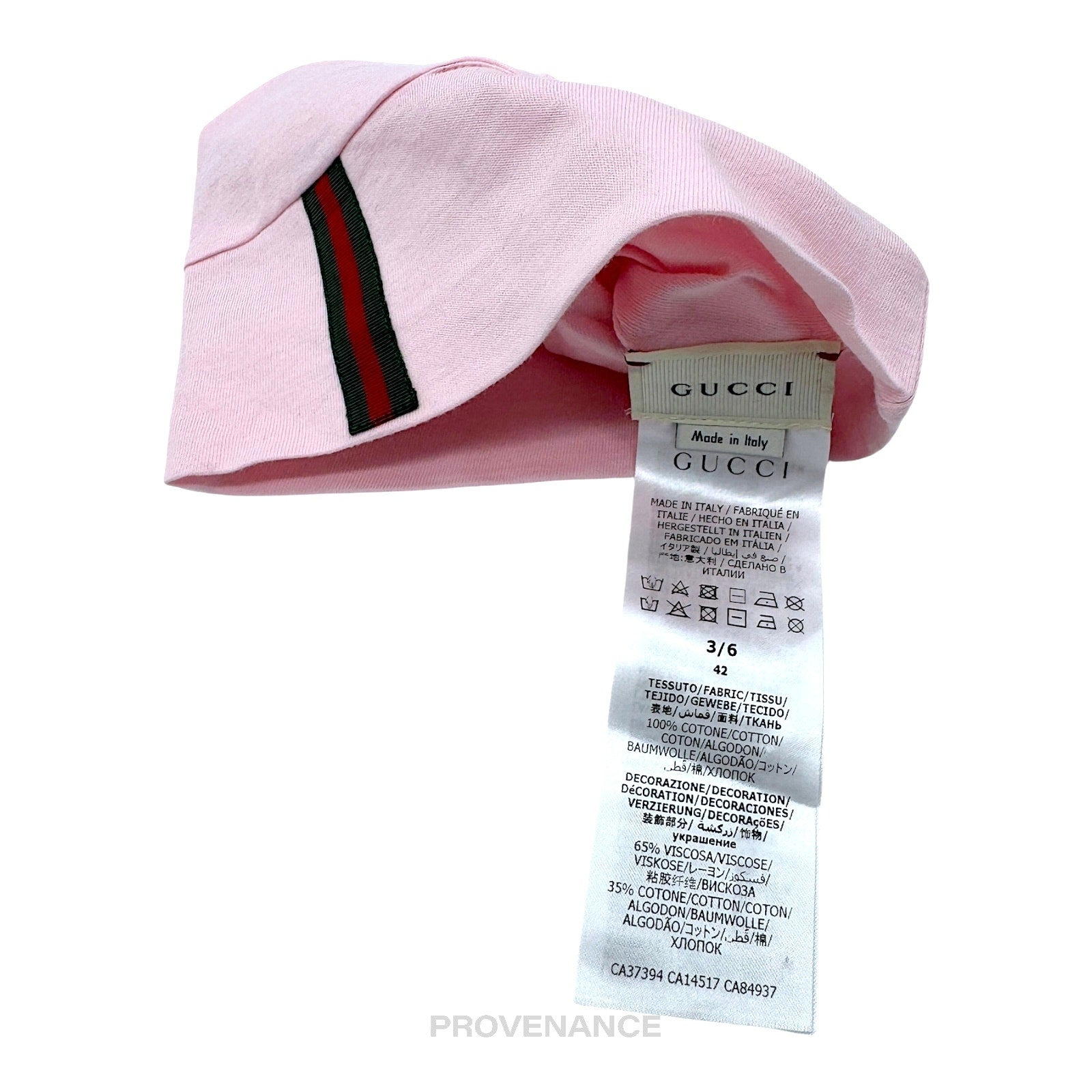 Gucci Web Baby Cotton Cap - Powder Pink 3/6 Months - 3
