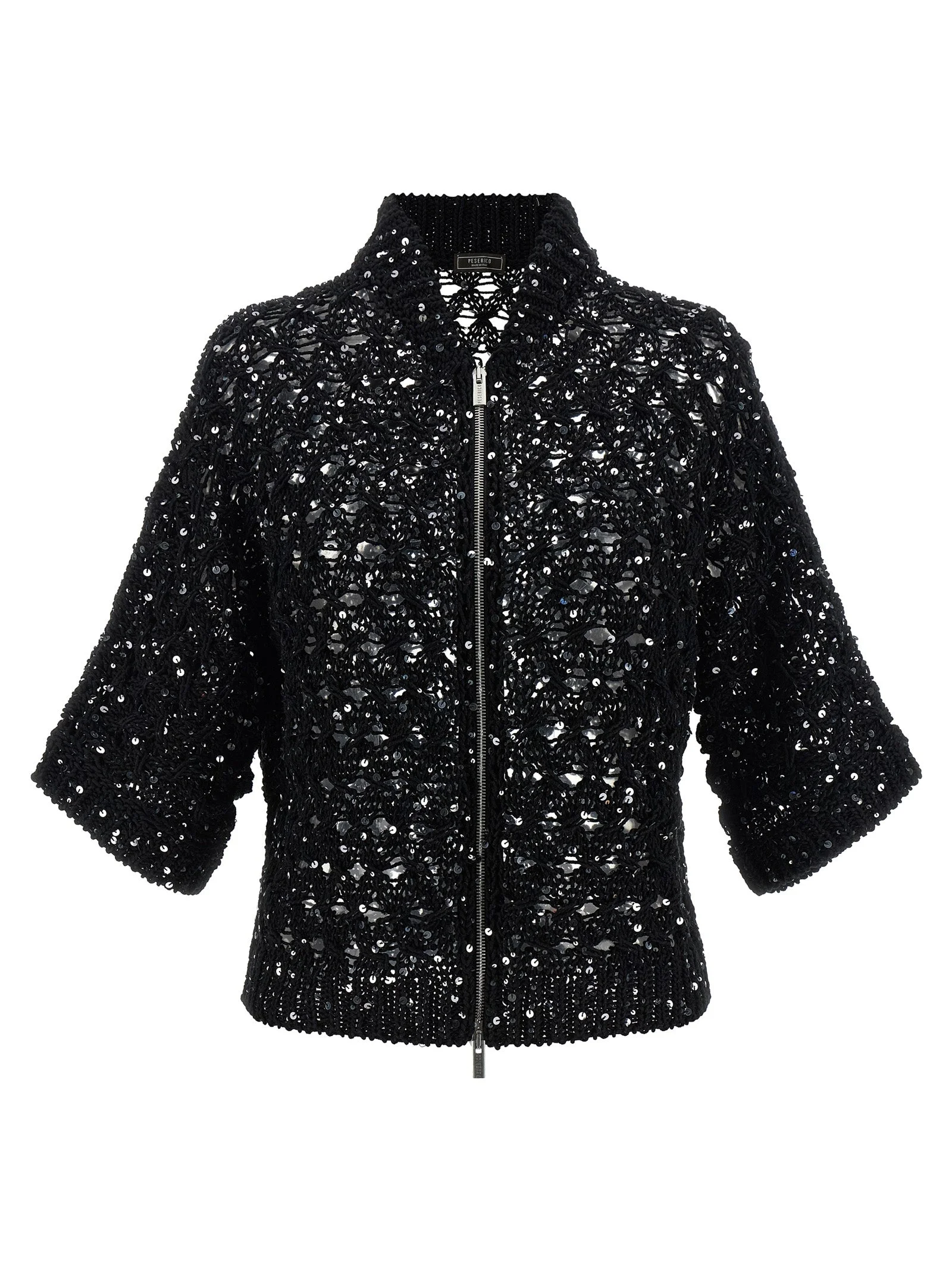 Peserico Women Sequin Mesh Cardigan - 1