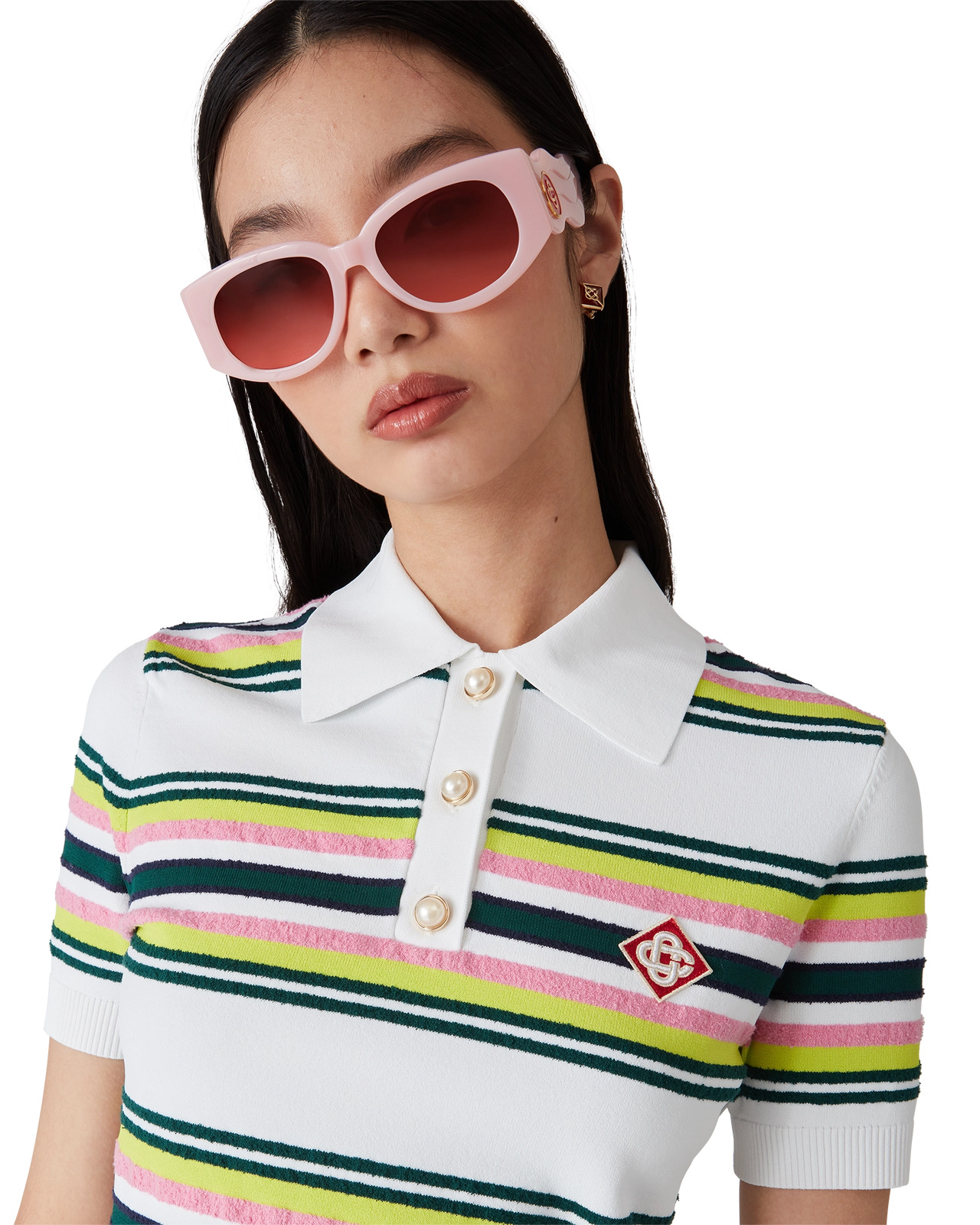 Stripe Polo Shirt | Casablanca Paris - 5