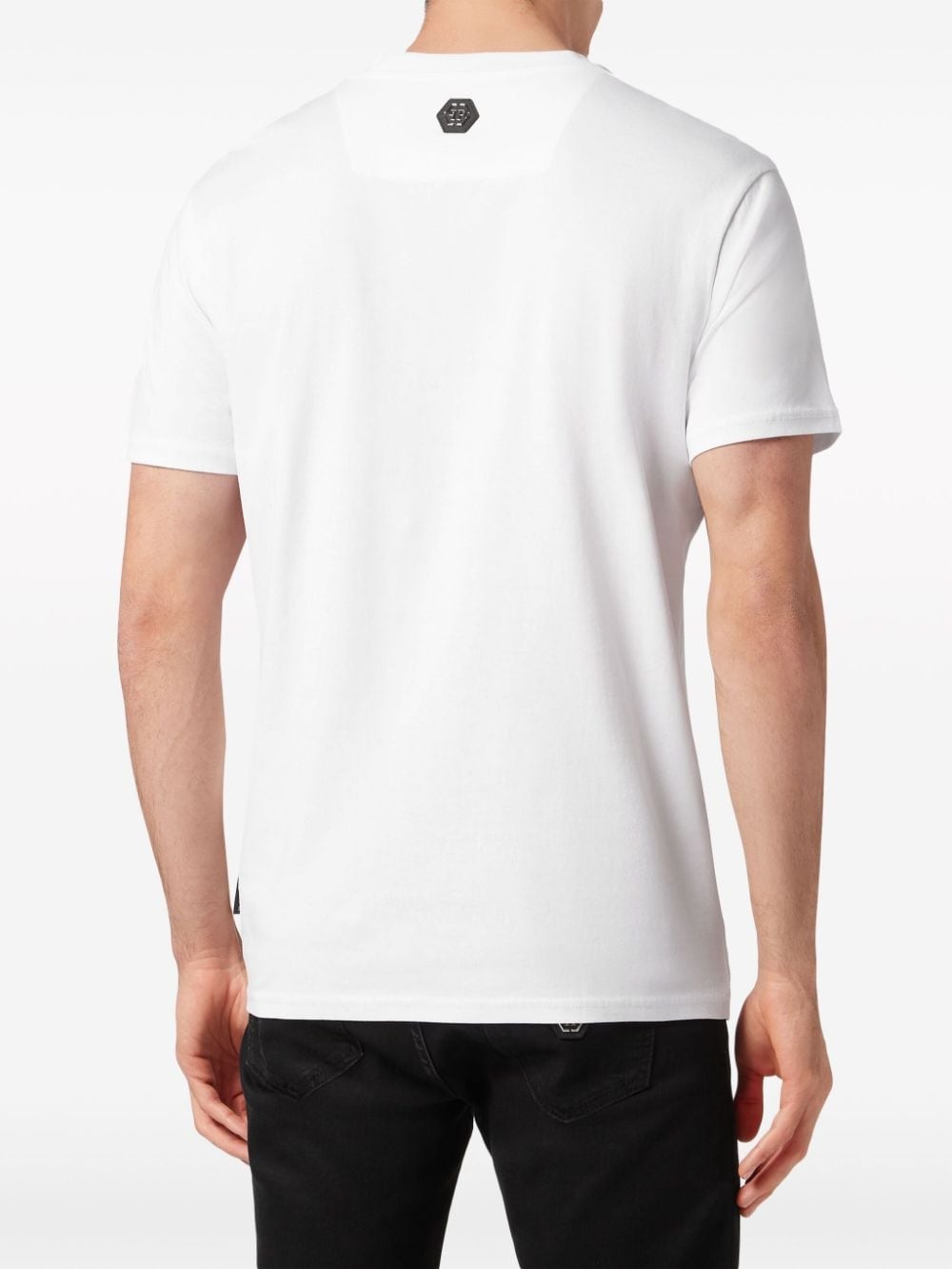 Skeleton embellished cotton T-shirt - 4