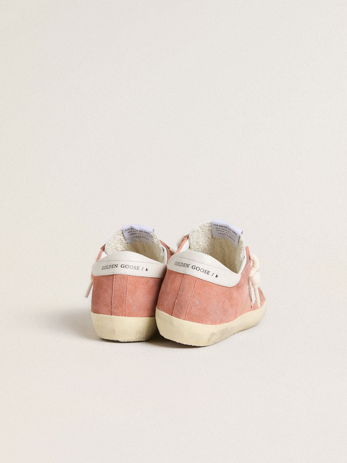 Women’s Super-Star in coral suede with white leather star and heel tab - 4