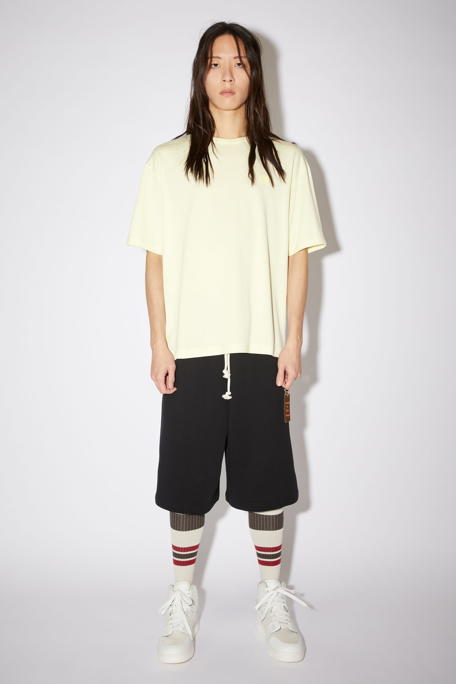 Acne Studios Relaxed fit t-shirt - Vanilla yellow | REVERSIBLE