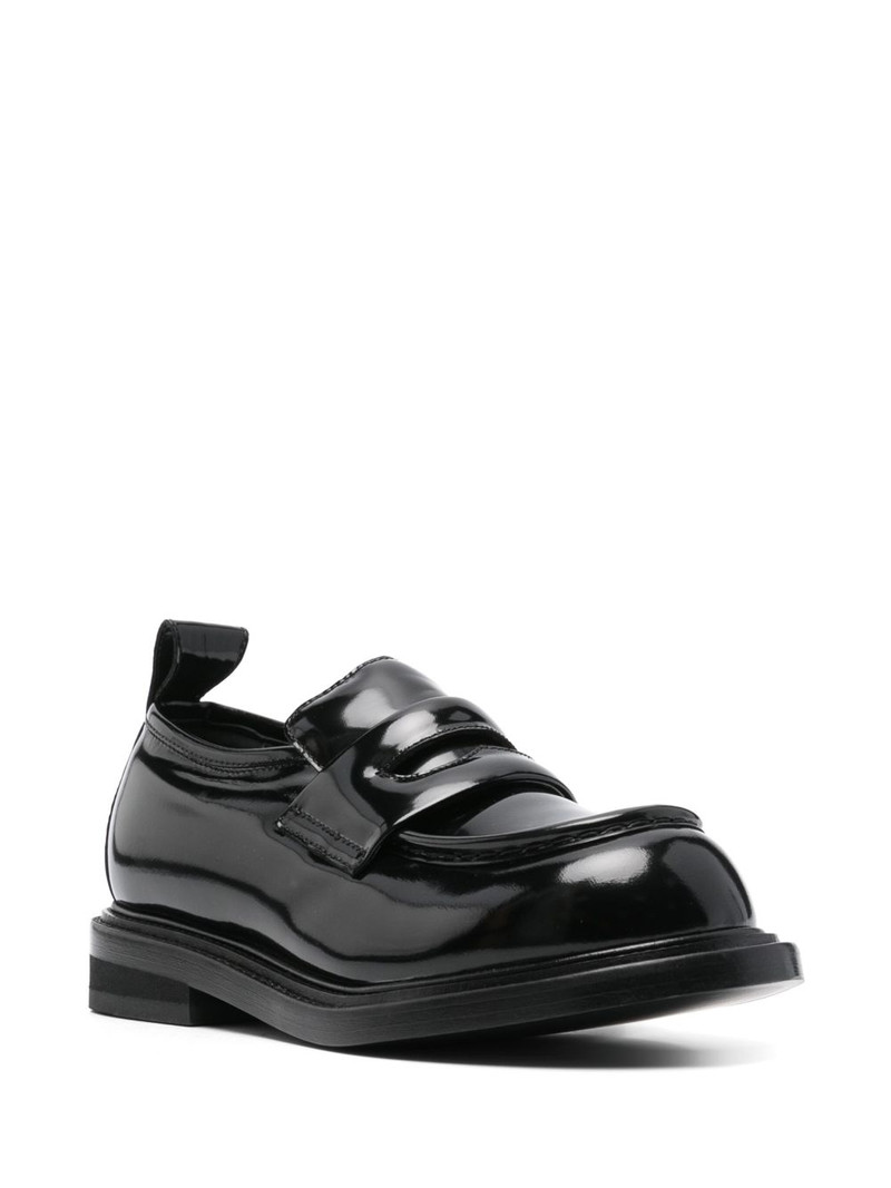 Moschino patent-leather loafers outlook