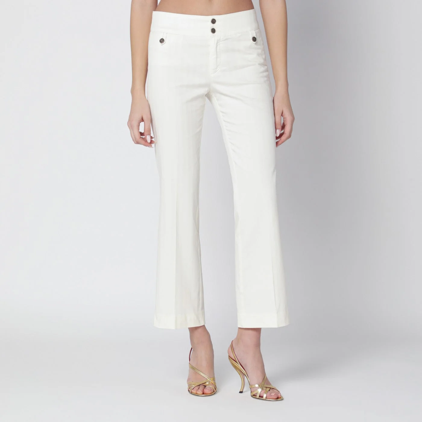 White cotton trousers - 1