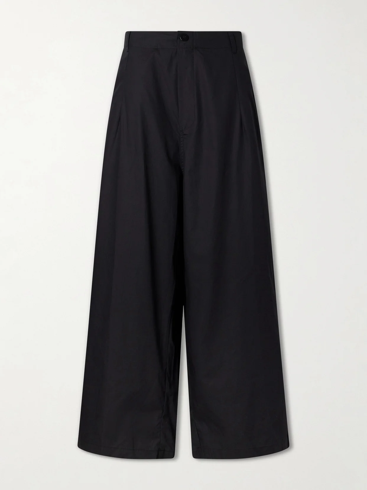 The Lotus Cotton-poplin Wide-leg Pants - 1