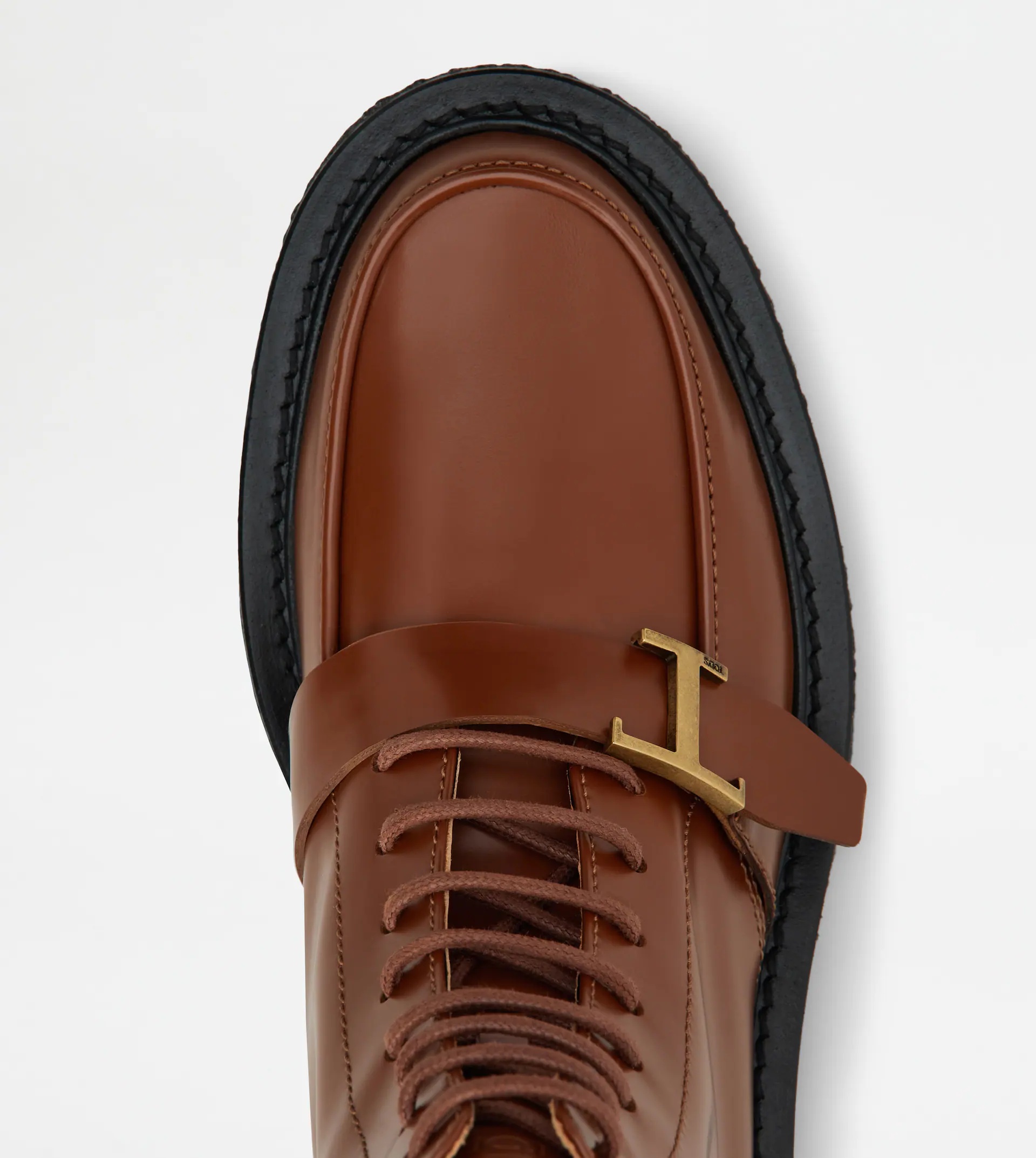 TIMELESS PLATFORM BOOTS IN LEATHER - BROWN - 5