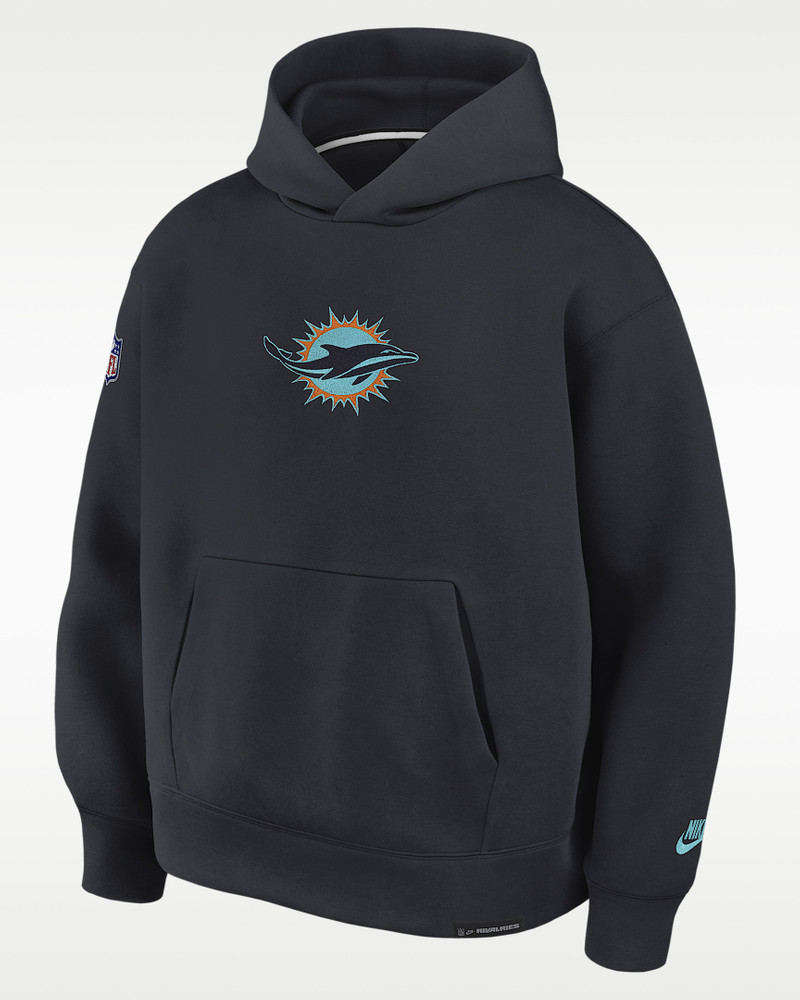 Miami Dolphins Rivalries Collection Oversized Tech Fleece Men's Nike NFL Pullover Hoodie 9