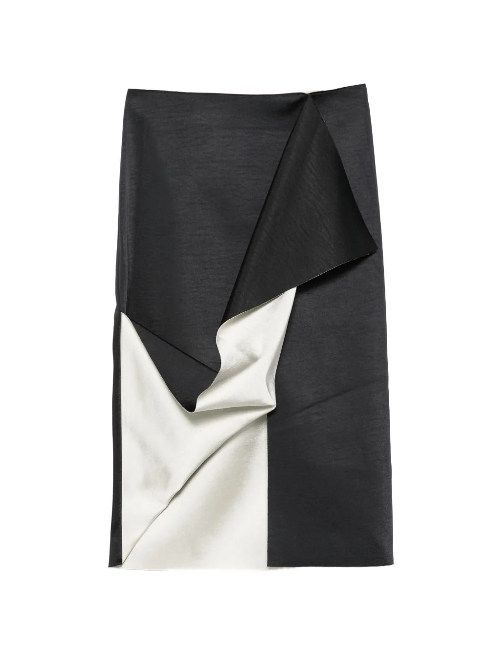 draped midi skirt - 1
