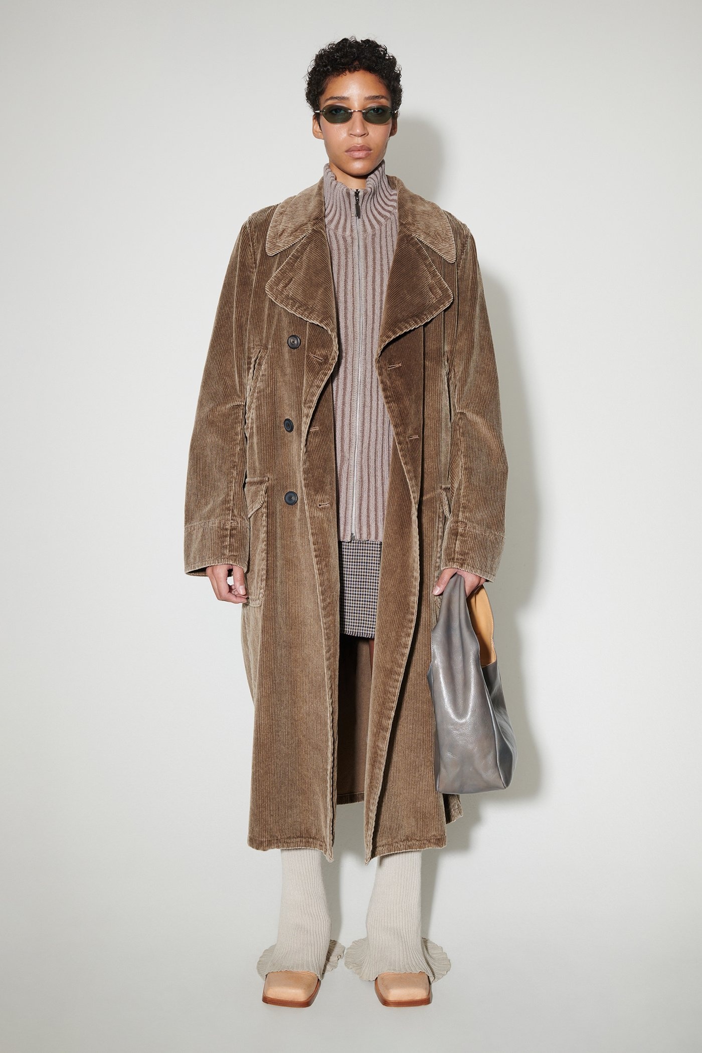 Biker Trench Brown Enzyme Cord - 2