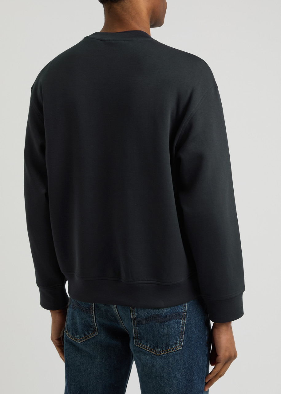 Emporio Armani Logo-embroidered Cotton-blend Sweatshirt - 3