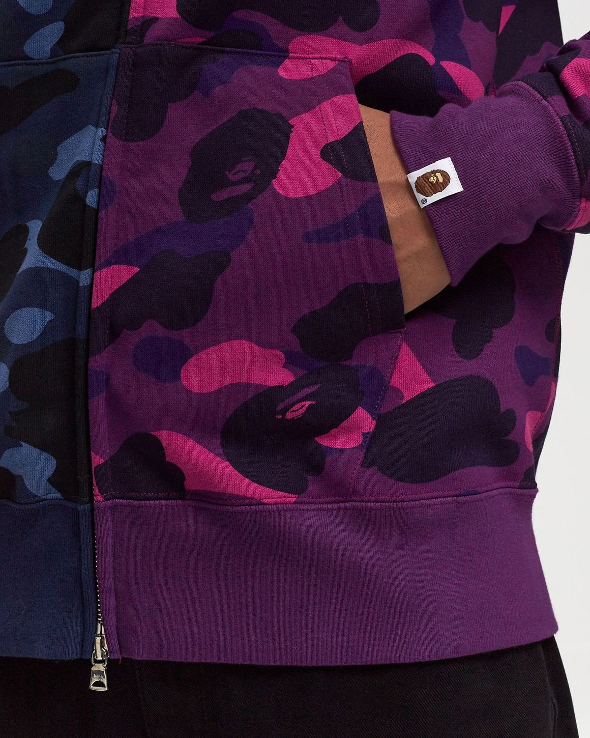 COLOR CAMO SEPARATE SHARK FZ HOODIE - 7