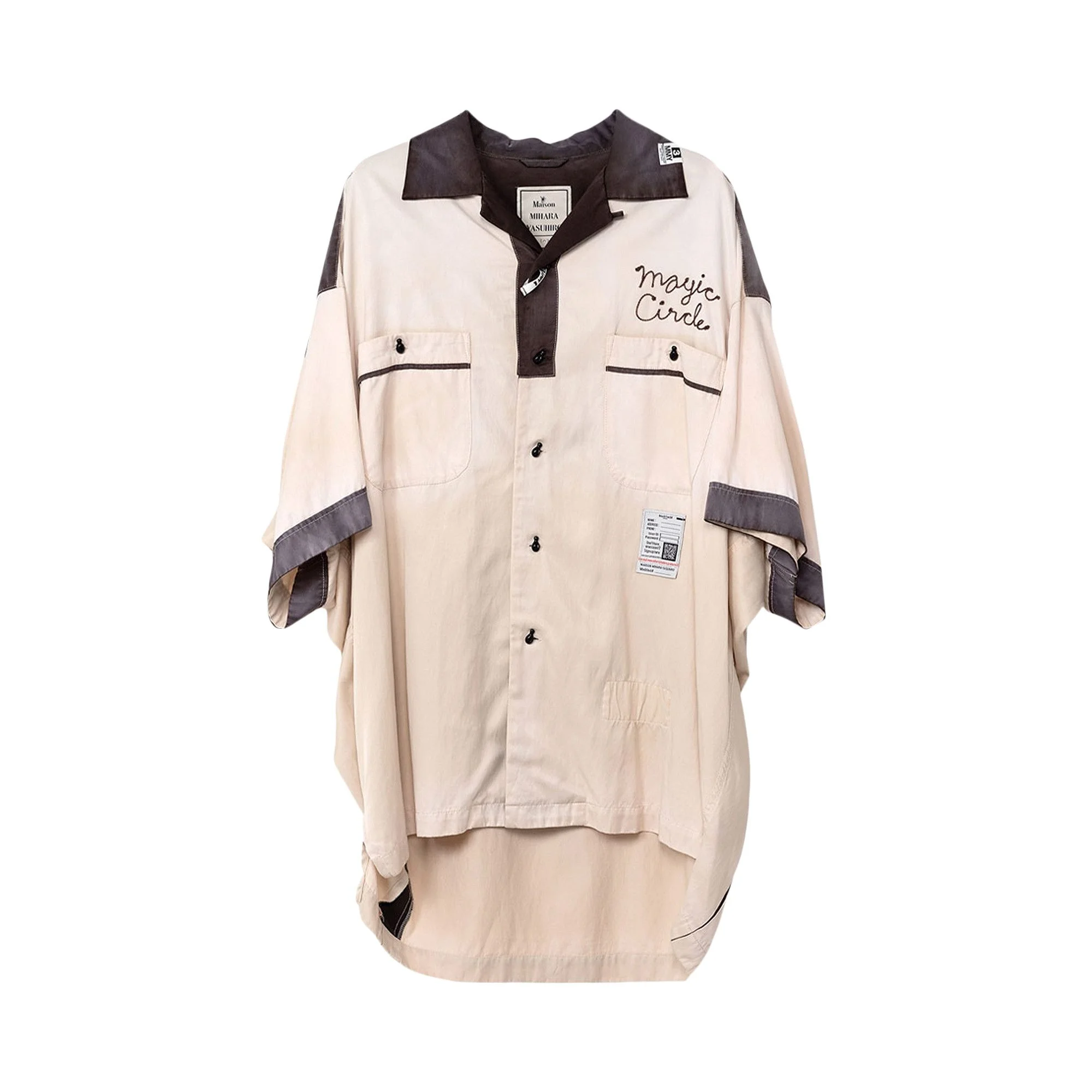 Maison Mihara Yasuhiro Bowling Short-Sleeve Shirt 'White' - 1
