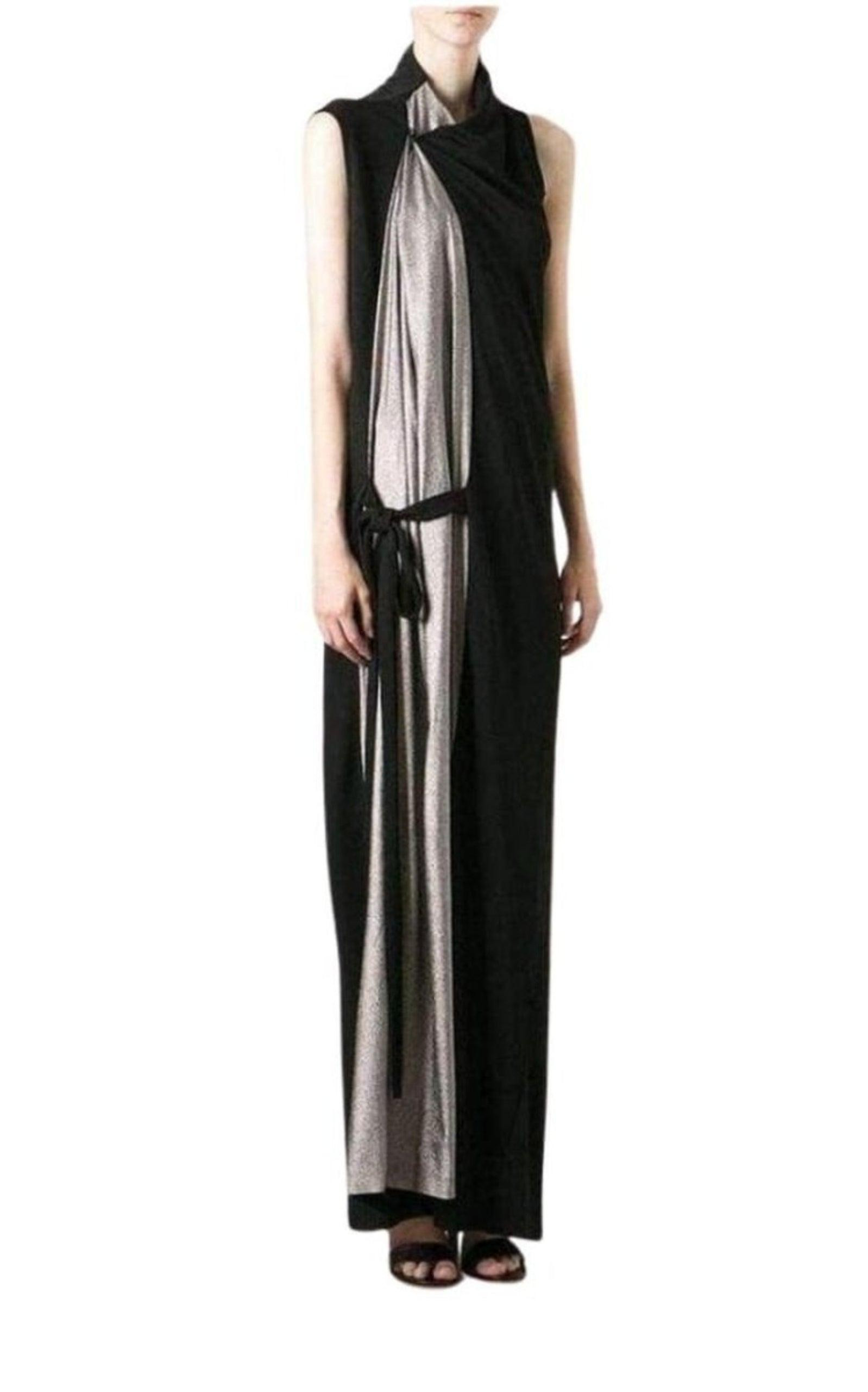 Black Metallic Maxi Dress - 3