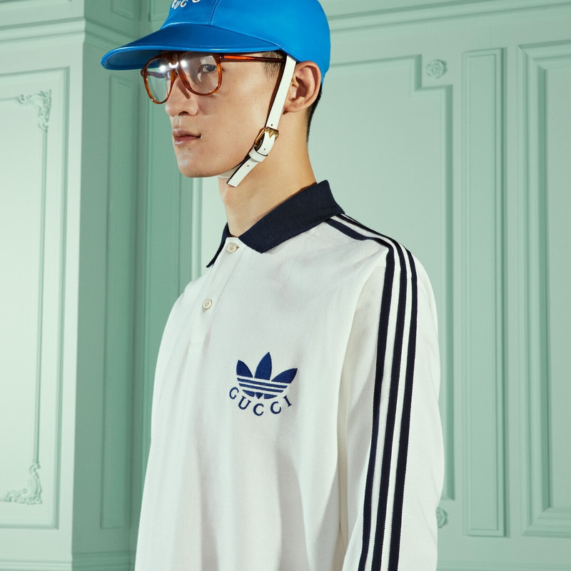adidas x Gucci cotton piquet polo shirt 4
