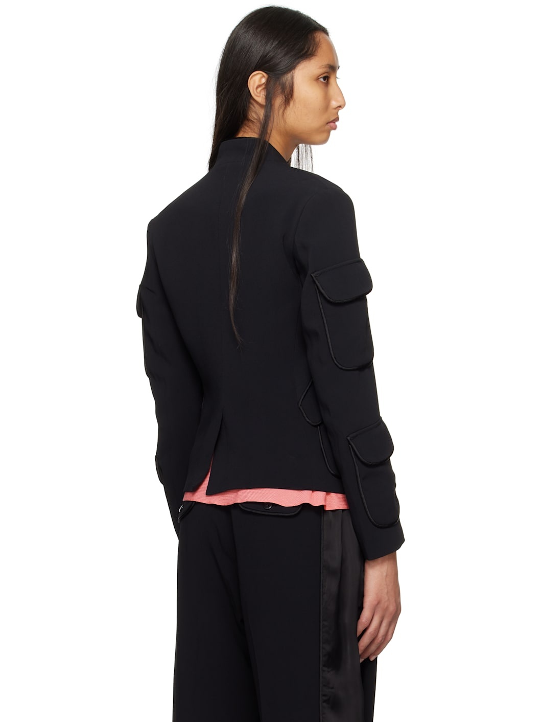Black Cauda Tailored Blazer - 3