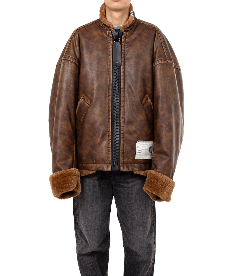 Coated Big Zip Boa Jacket 11